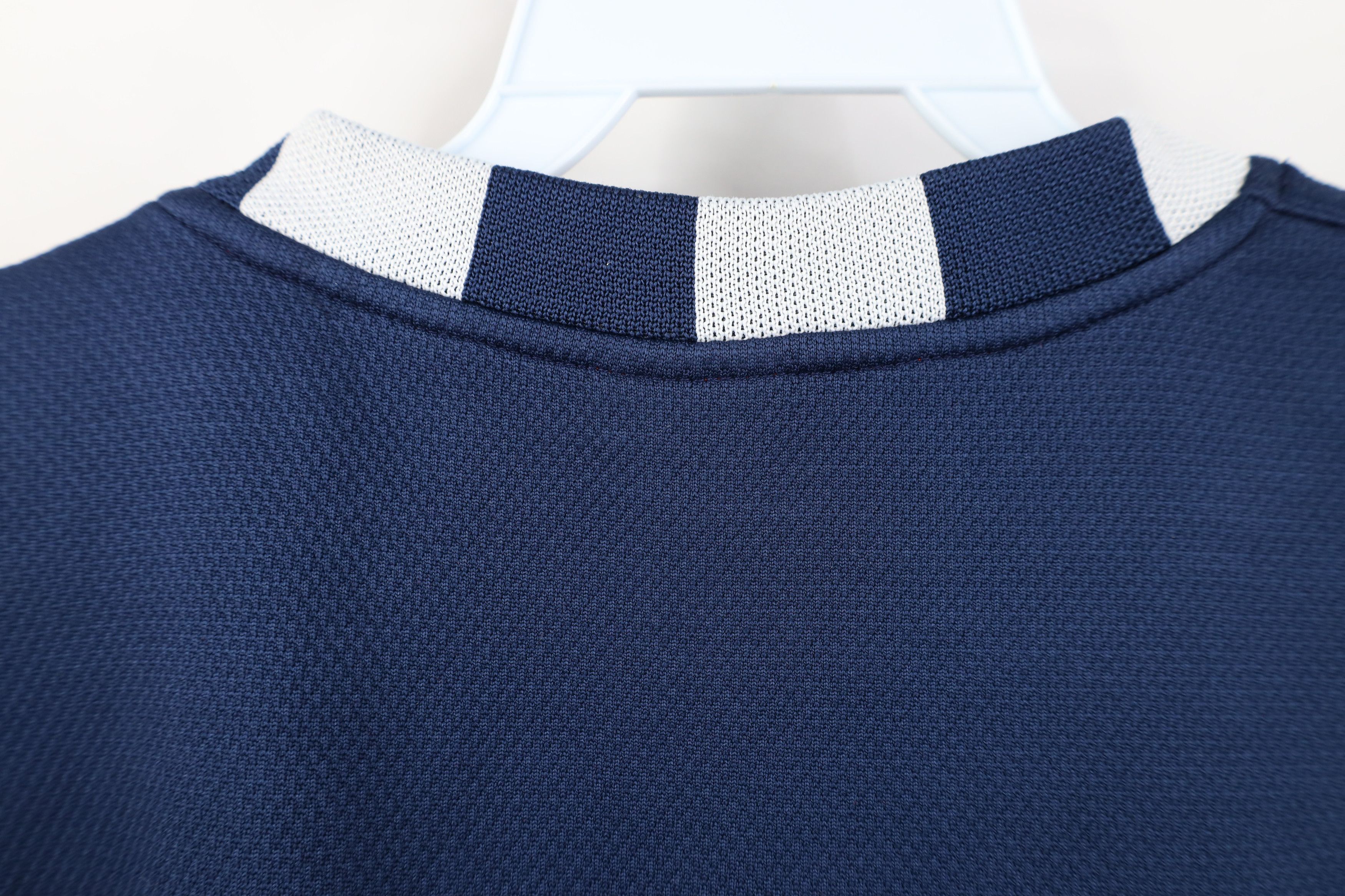Nike Vintage 90s Nike Cetner Swoosh Knit Basketball Jersey Blue Size US XL / EU 56 / 4 - 11 Thumbnail