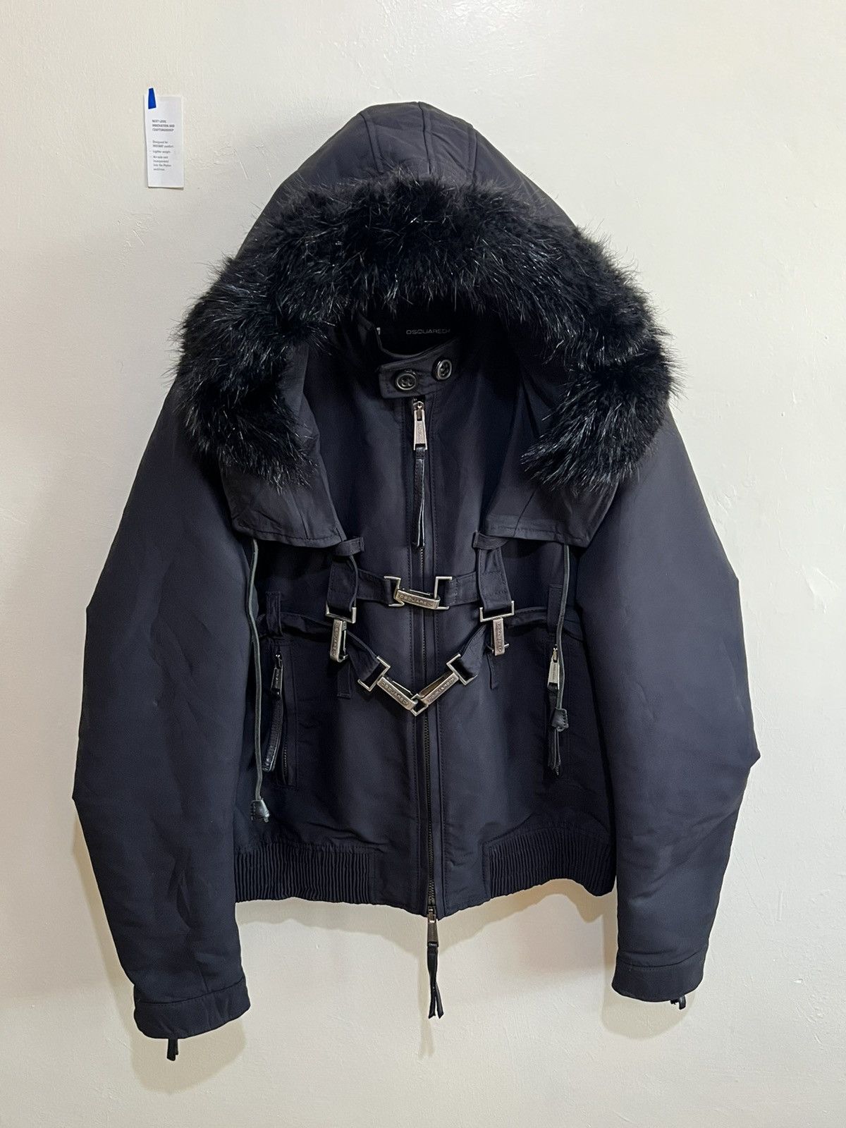 Dsquared2 RARE DSQUARED TACTICAL HARNESS BUCKLE HOODED BOMBER JACKET 🚀 Size US L / EU 52-54 / 3 - 3 Thumbnail