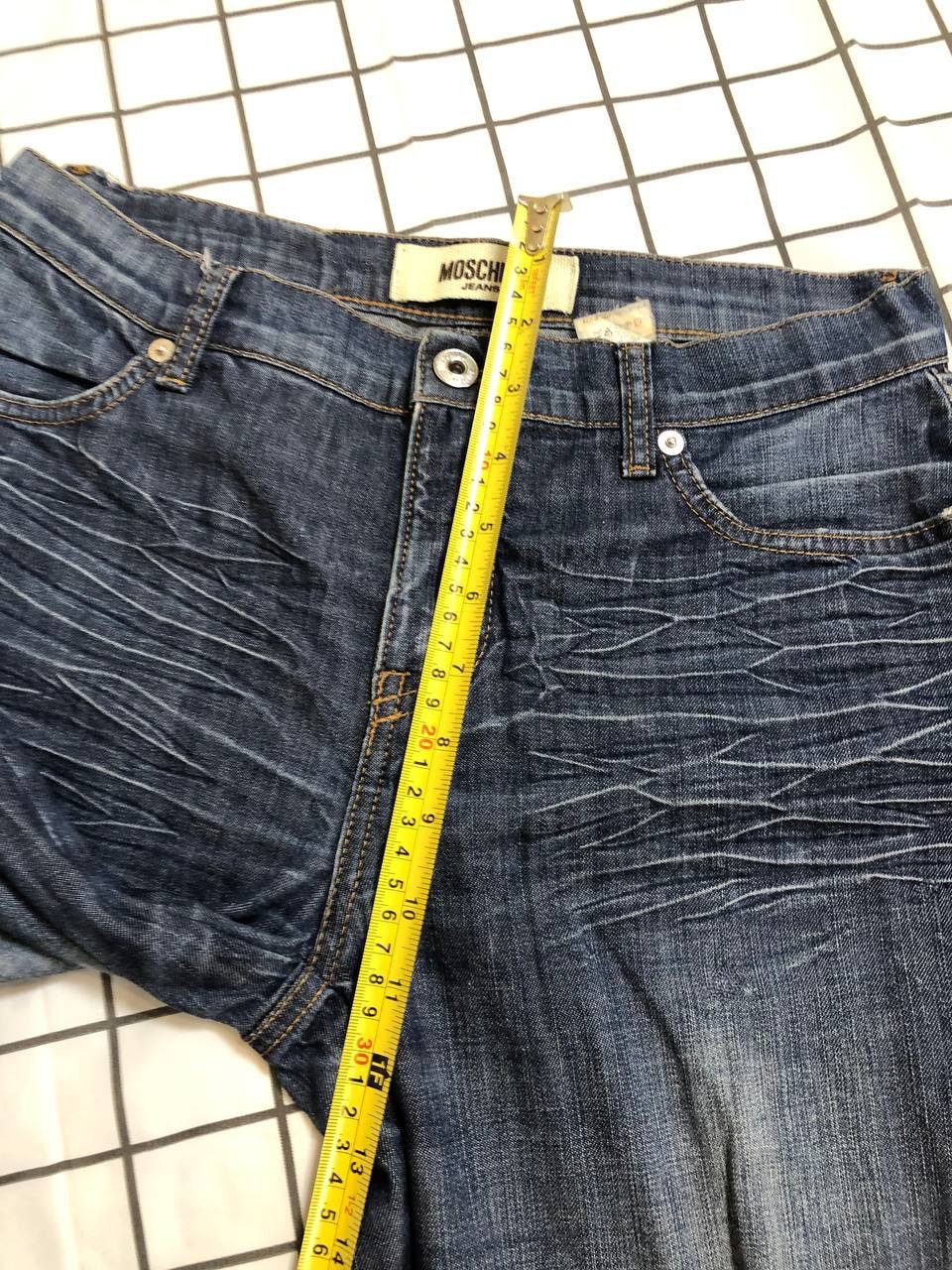 Moschino Vintage Moschino Peace Button Fly Dark Washed Denim Jeans Size 27" / US 4 / IT 40 - 10 Thumbnail