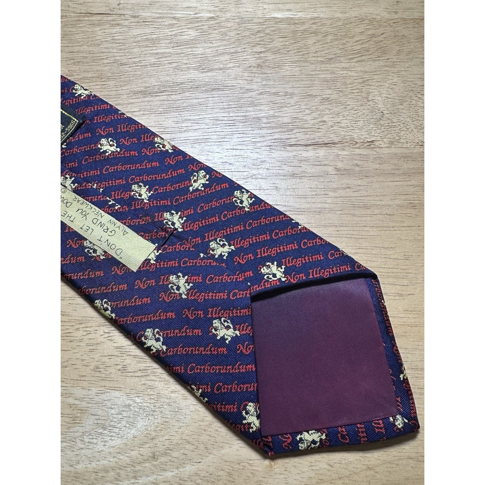 Other Alynn Neckwear Tie Dont Let the Bastards Grind You Down VTG Size ONE SIZE - 7 Thumbnail
