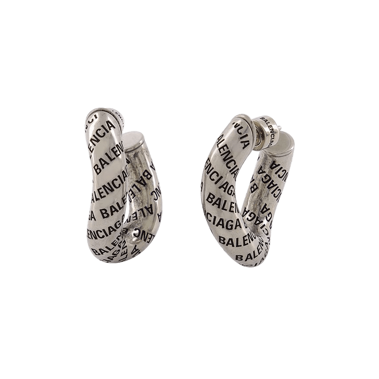 Balenciaga o1bcso1str1024 Size: OS / Logo Earrings in Silver Size ONE SIZE - 1 Thumbnail