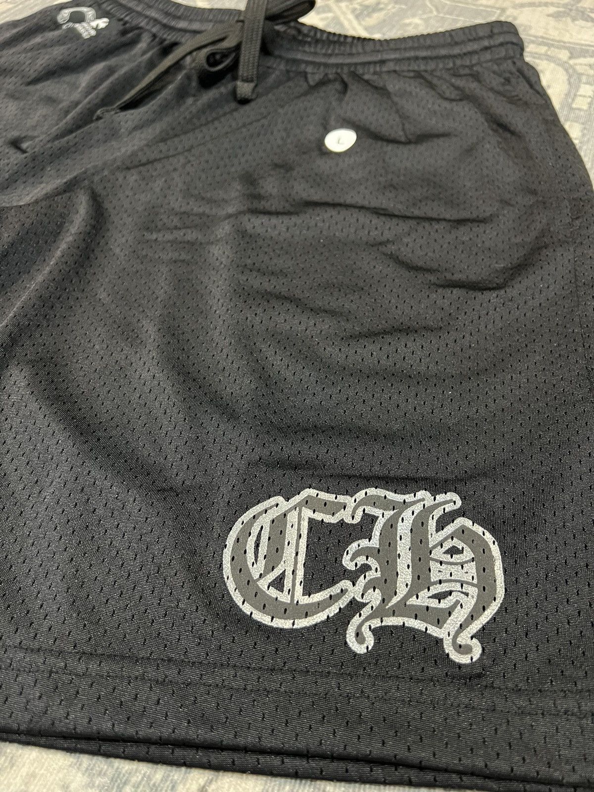 Chrome Hearts Chrome Heart mesh varsity shorts | Grailed