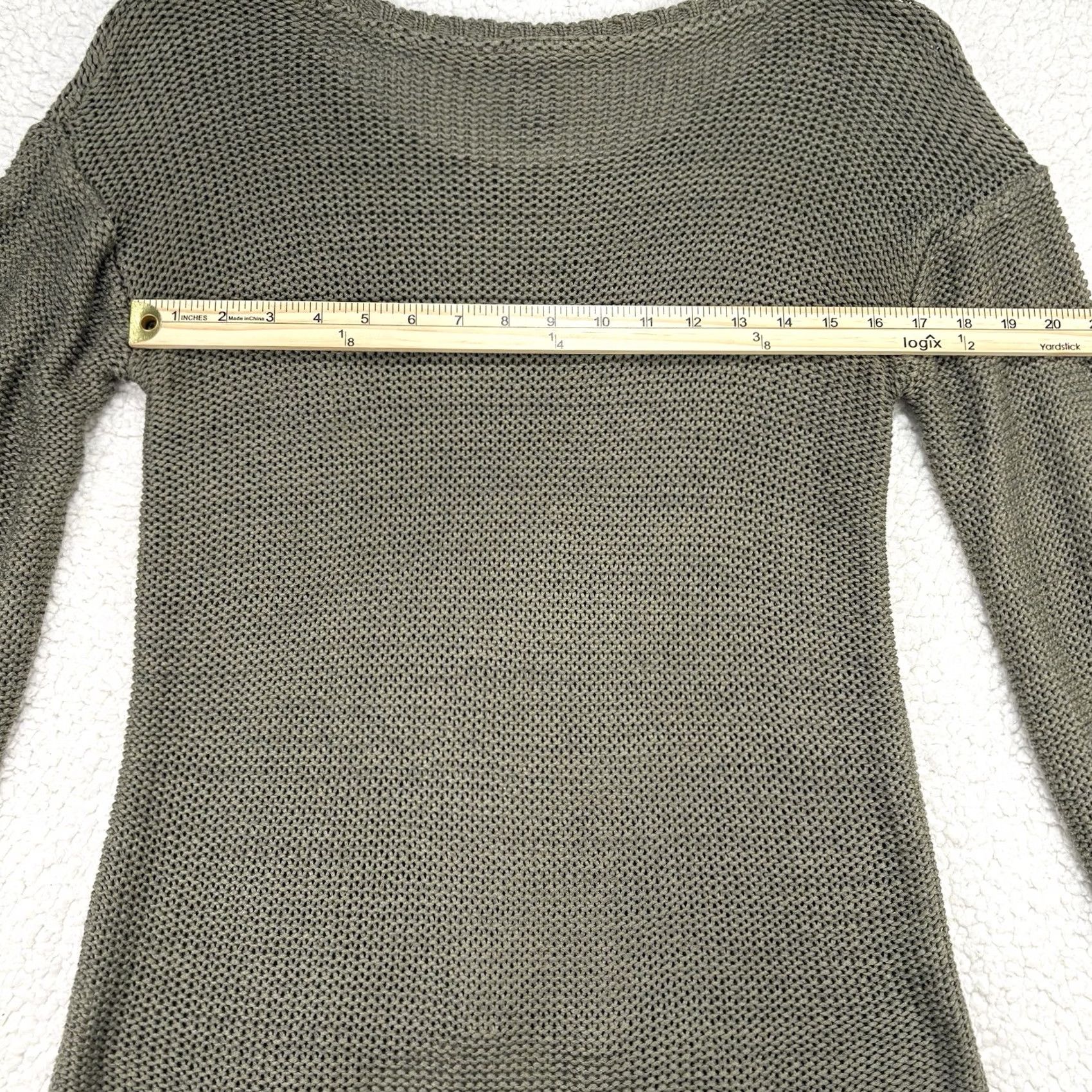 Olive Quinn Womens Knit Sweater Zipper Details Olive Green Round Neck L Regular Size L / US 10 / IT 46 - 6 Thumbnail