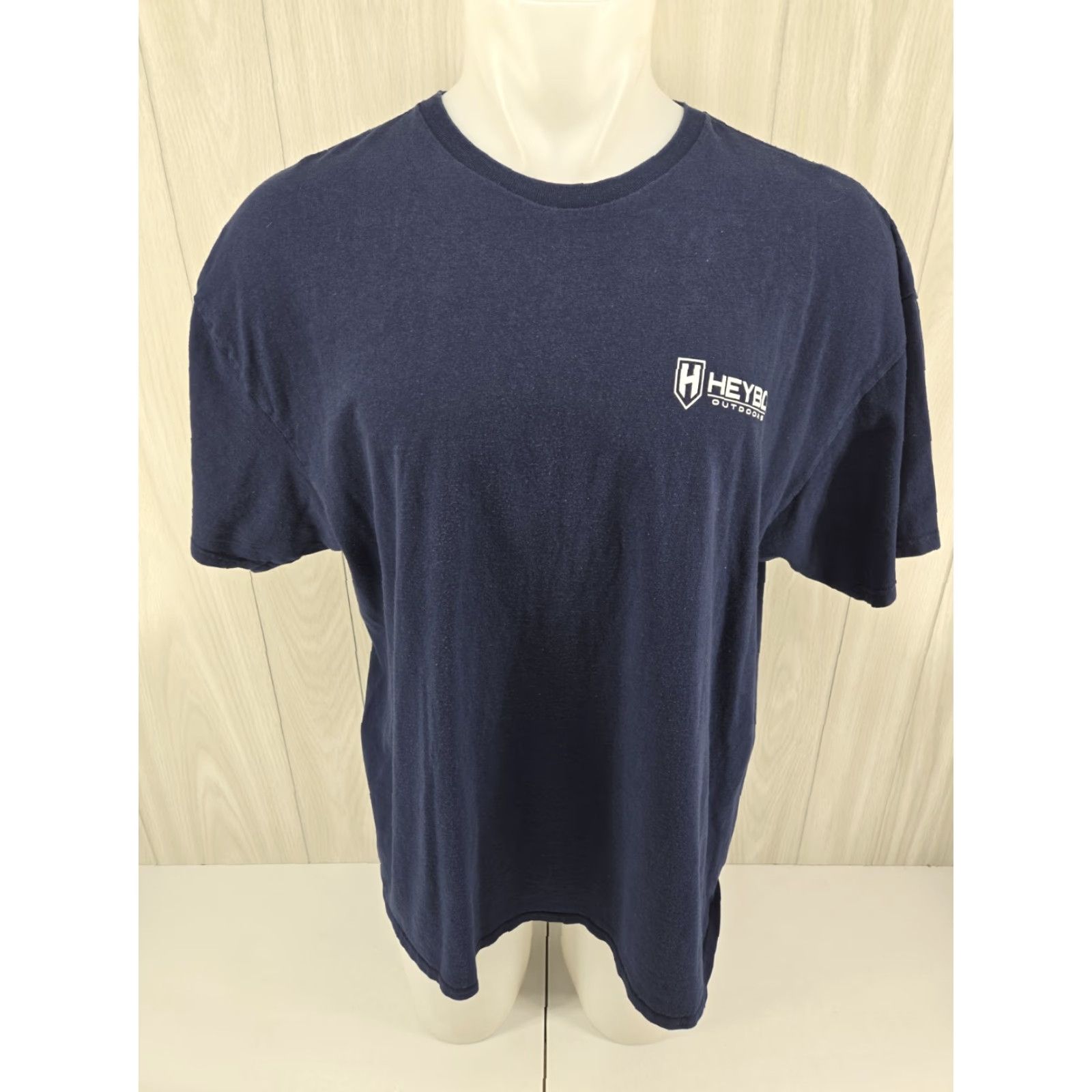 Vintage Heybo Outdoors Navy Blue Dog Duck Graphic Short Sleeve T Shirt Mens 2XL Size US XXL / EU 58 / 5 - 3 Thumbnail