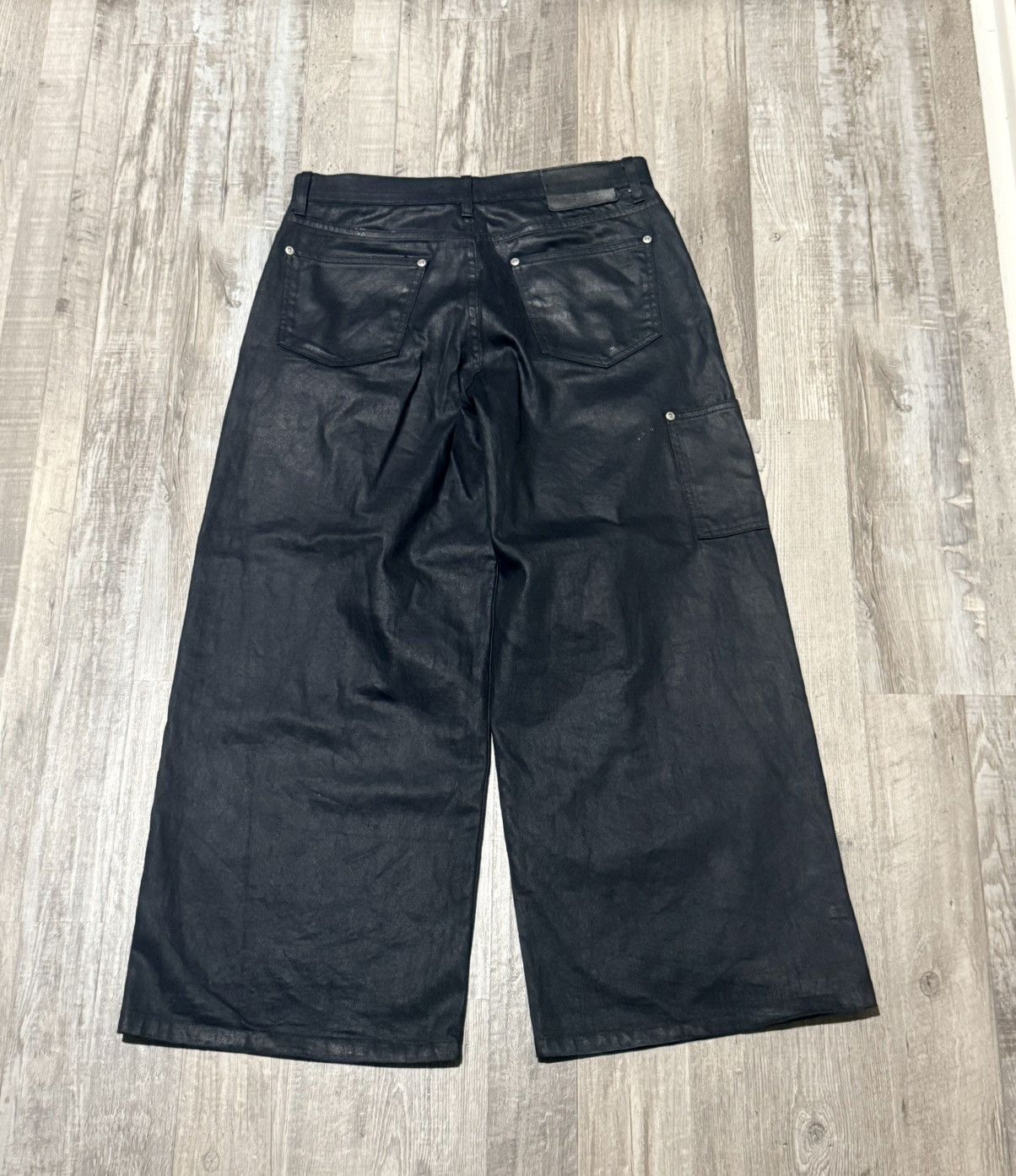 Other Discont’d Waxed Black Baggy Denim Size US 30 / EU 46 - 2 Thumbnail