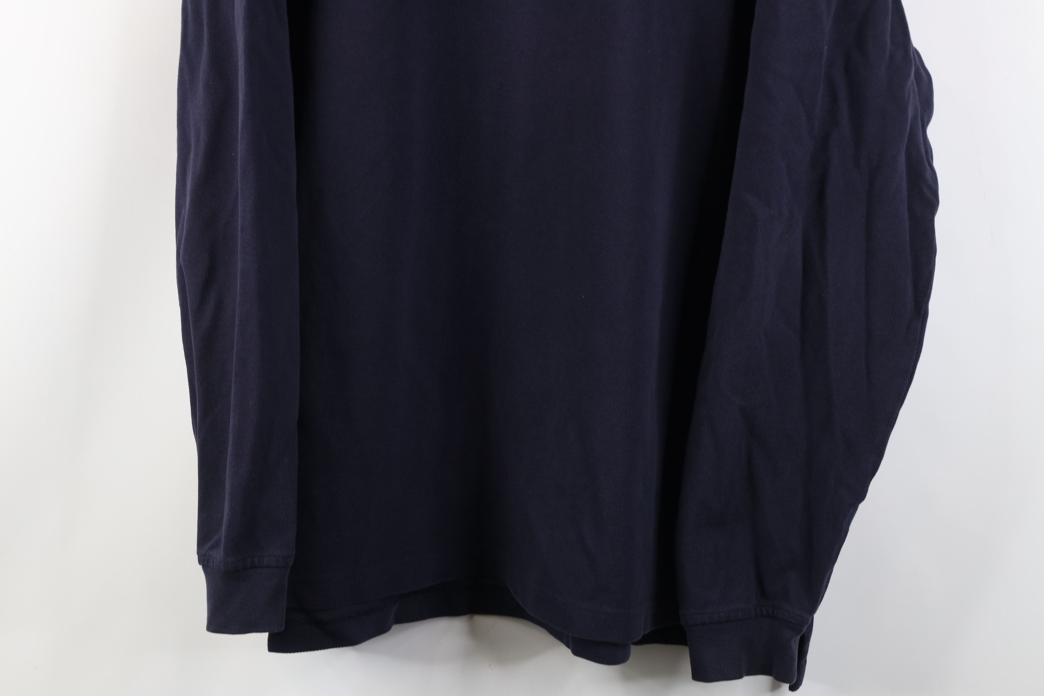 Lands' End Vintage 90s Lands End Cotton Knit Long Sleeve Rugby Polo Size US XL / EU 56 / 4 - 3 Thumbnail