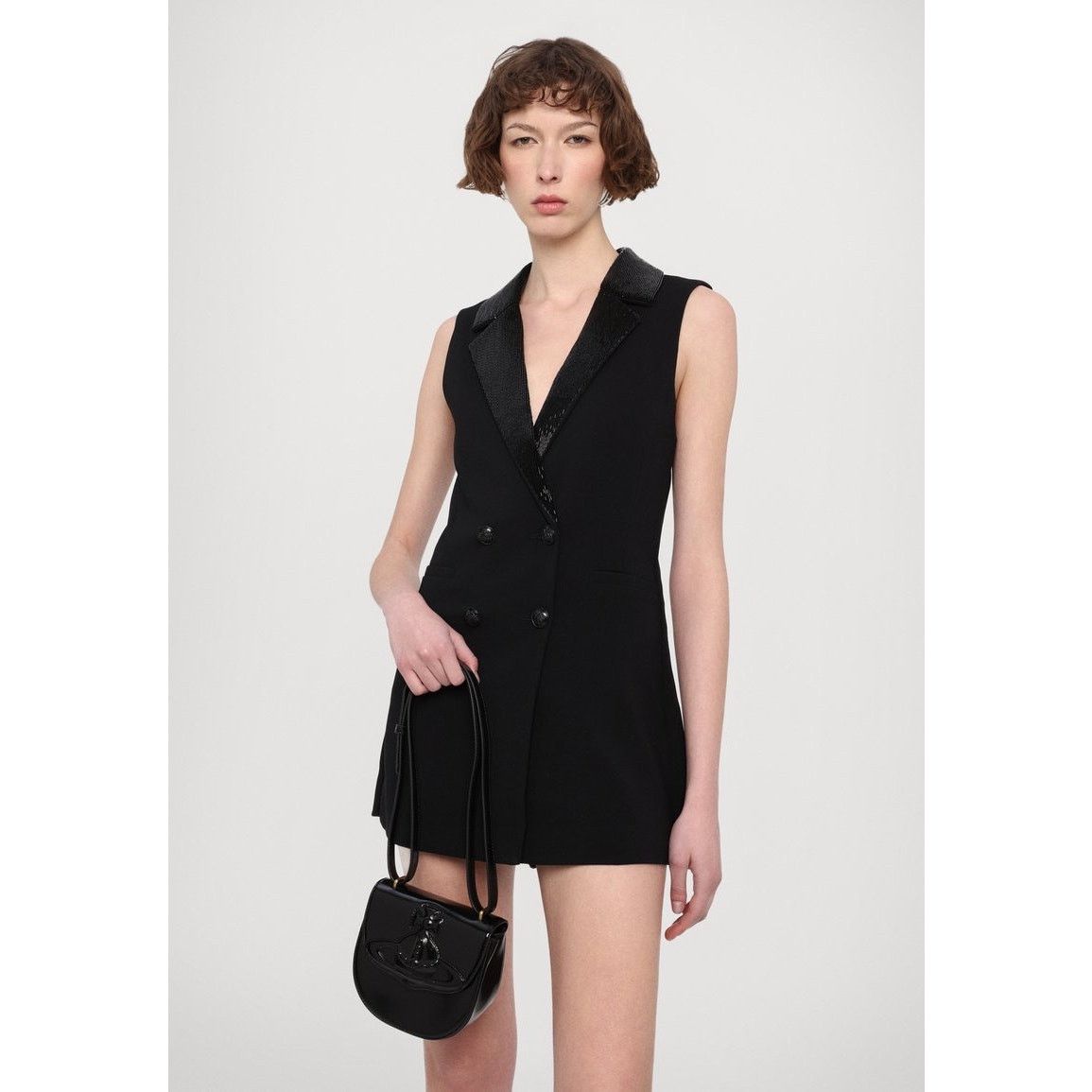 Alice + Olivia Alice + Olivia Carlena Tuxedo Romper Blazer beaded size 2 Size 26" / US 2 / IT 38 - 15 Thumbnail