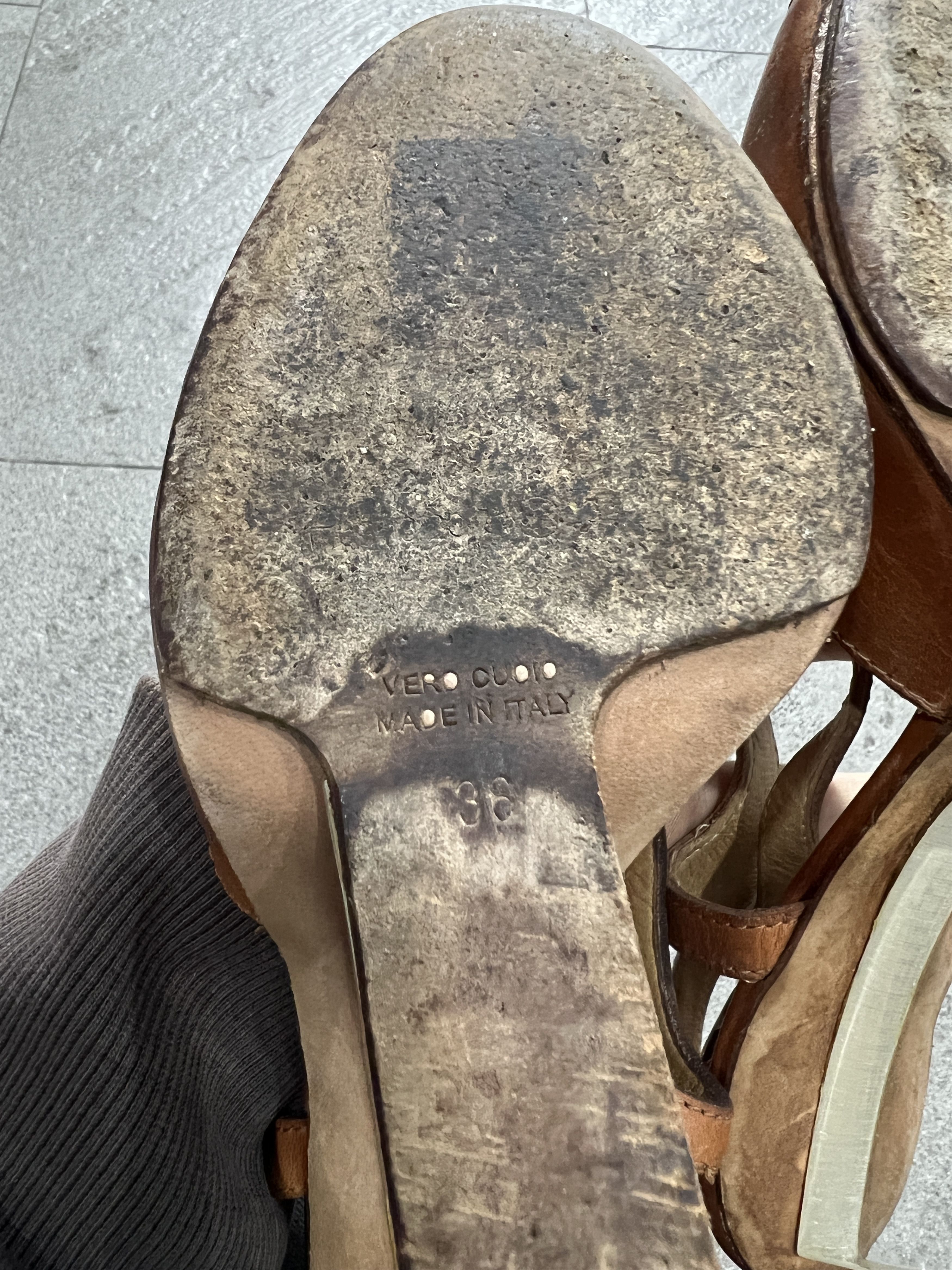 Maison Margiela Maison Margiela 22 Lucite Wedge Heel Sandals Brown Leather Size US 6 / IT 36 - 7 Thumbnail