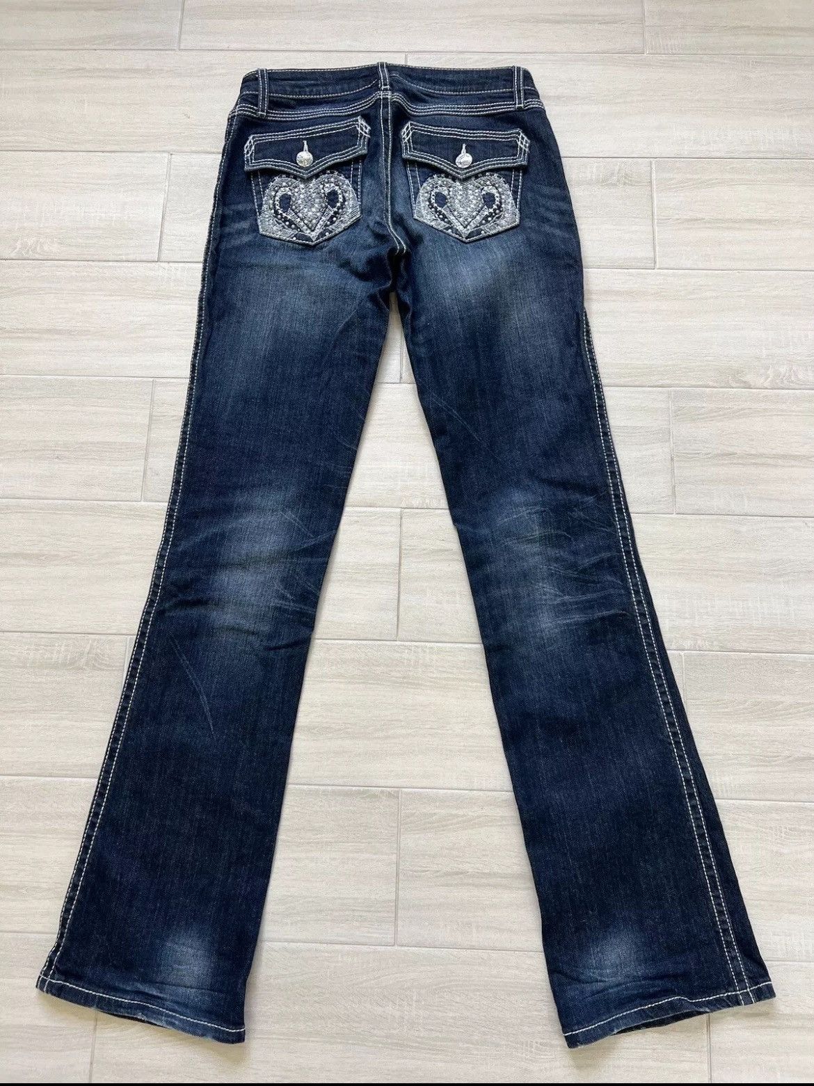 Vintage × Wrangler VTG women's jeans Wrangler Rock 47 Low Rise blue dark Cotton Size 34" / US 12 / IT 48 - 8 Thumbnail
