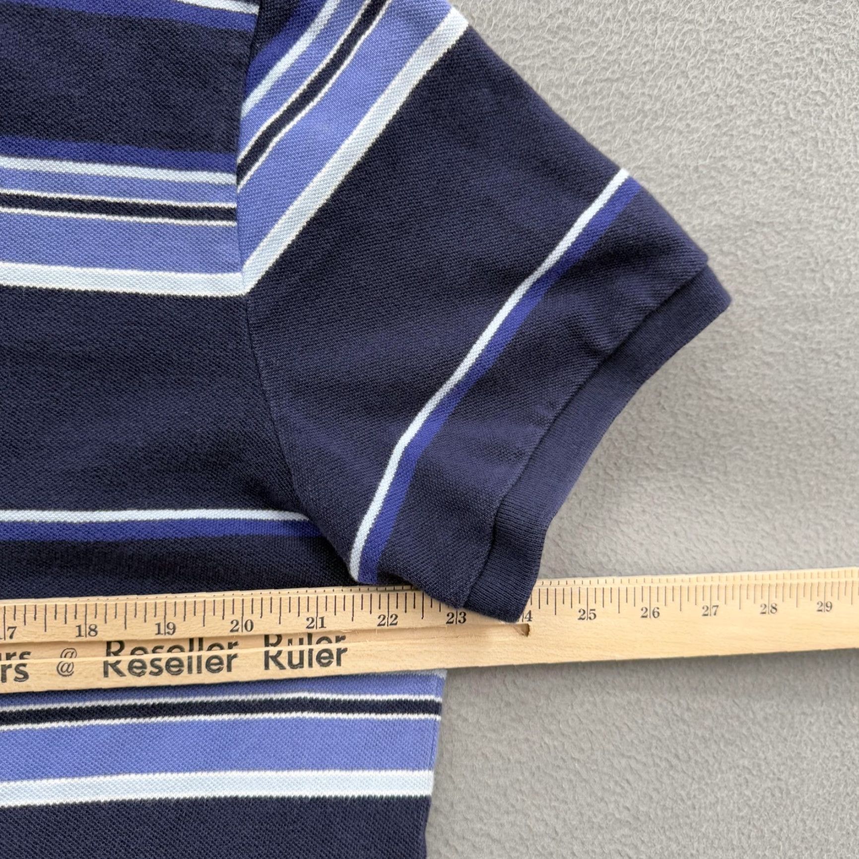 Ralph Lauren Ralph Lauren Polo Shirt Mens XL Navy Blue Striped Short Sleeve Polo Jeans Co Size US XL / EU 56 / 4 - 4 Thumbnail