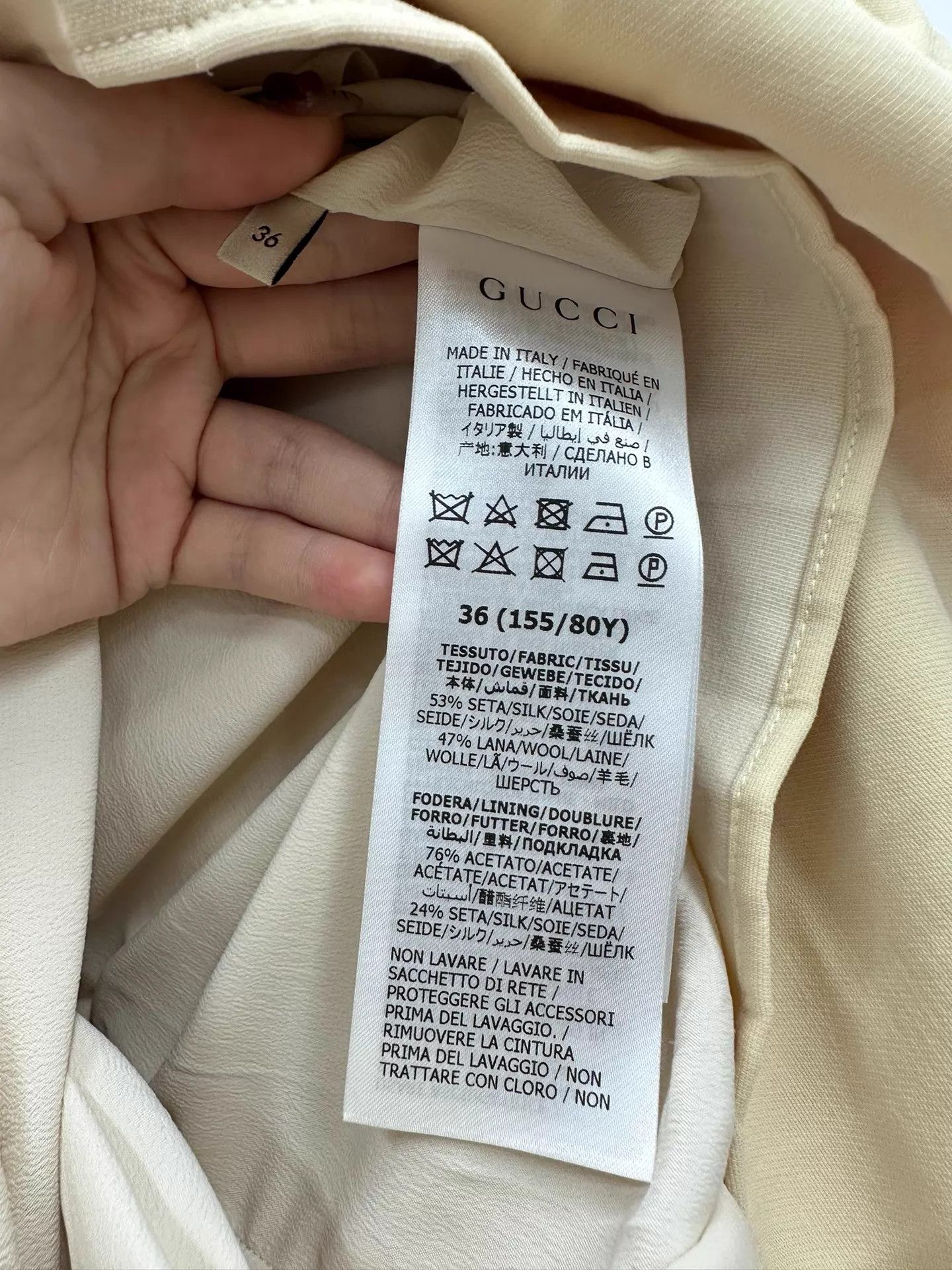 Gucci Gucci 36 Women's Dress Shoulder 35 Bust 86 Waist 80 Length 83 Size XS / US 0-2 / IT 36-38 - 7 Thumbnail