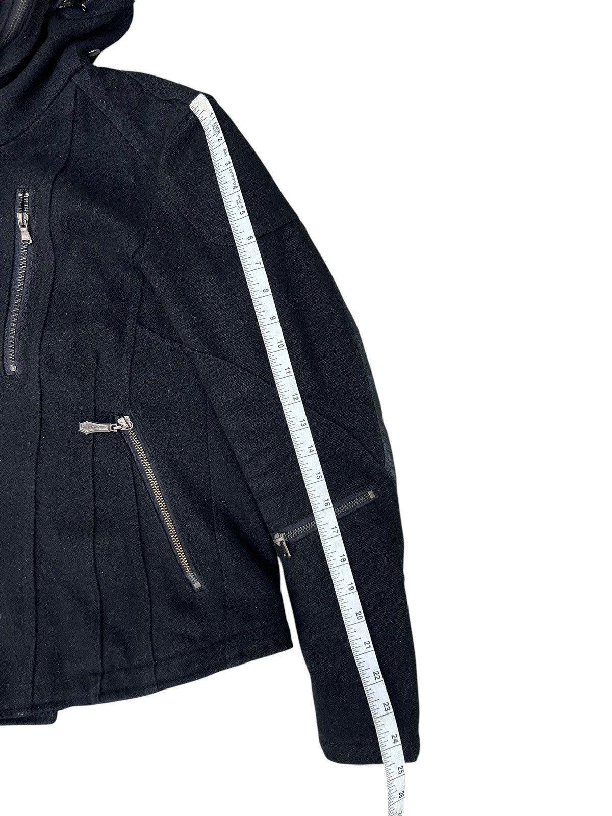 If Six Was Nine × JACKROSE × Le Grande Bleu (L.G.B.) Jackrose Luv Maison Wool Leather Hoodie Bondage Bono Jacket Size US M / EU 48-50 / 2 - 3 Thumbnail