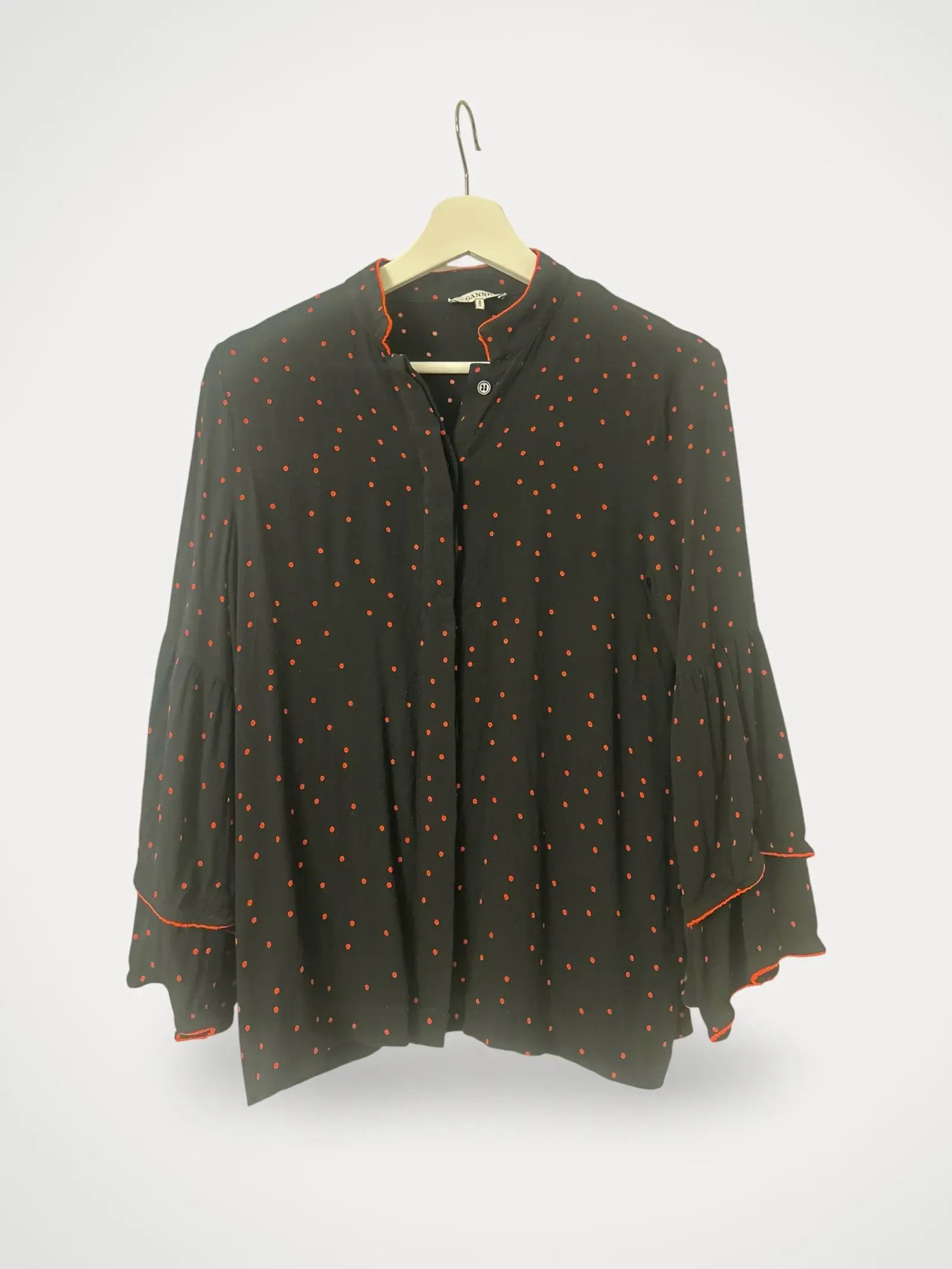 Ganni Ganni Emory crepe Blouse Size XS / US 0-2 / IT 36-38 - 1 Thumbnail