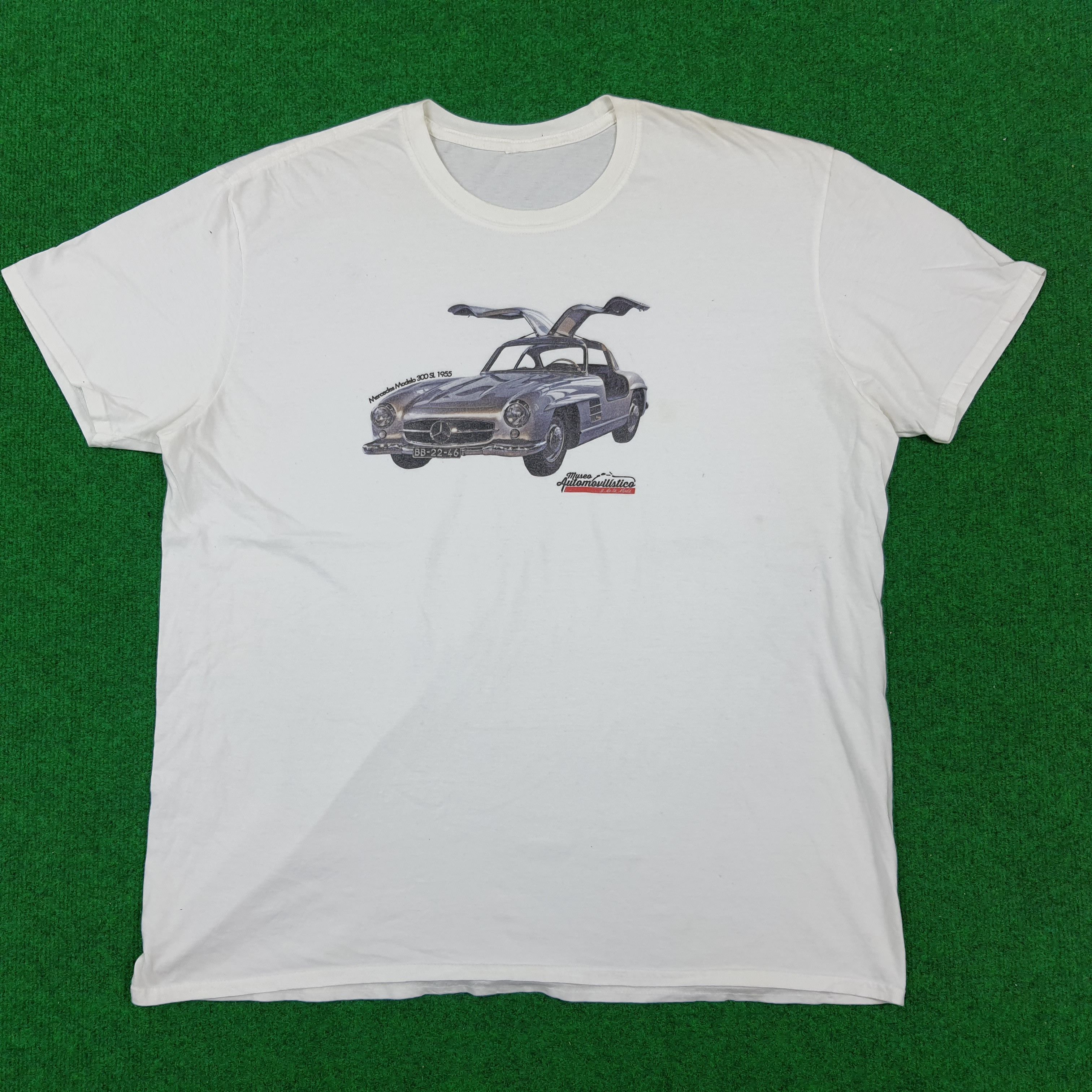 Mercedes-Benz × Vintage Vintage Mercedes Model 300 SL 1955 Tshirt C196N66 Size US XL / EU 56 / 4 - 1 Thumbnail