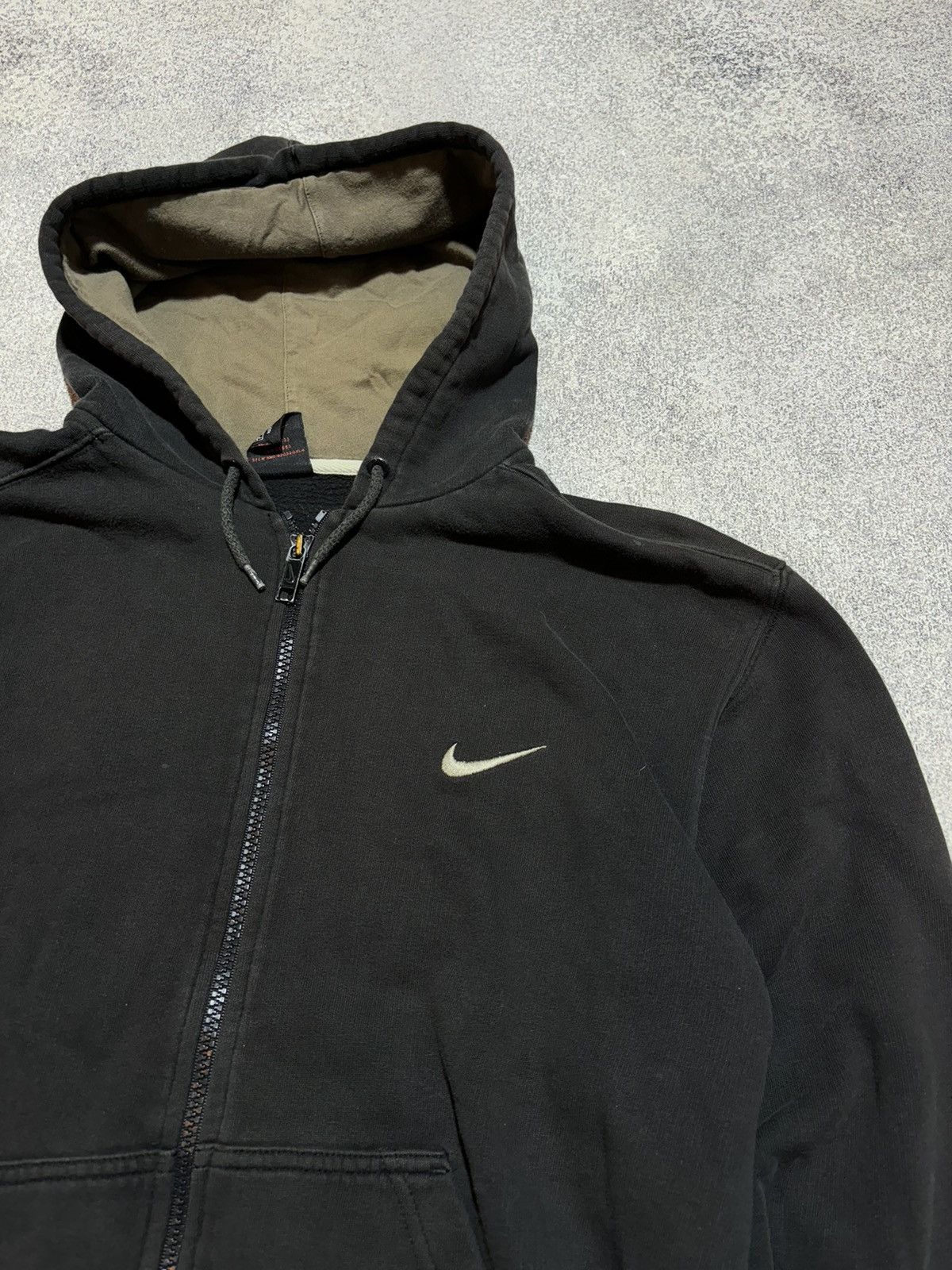 Nike × Vintage Nike Vintage zip up hoodie womens Brown Y2K big logo Size S / US 4 / IT 40 - 2 Thumbnail