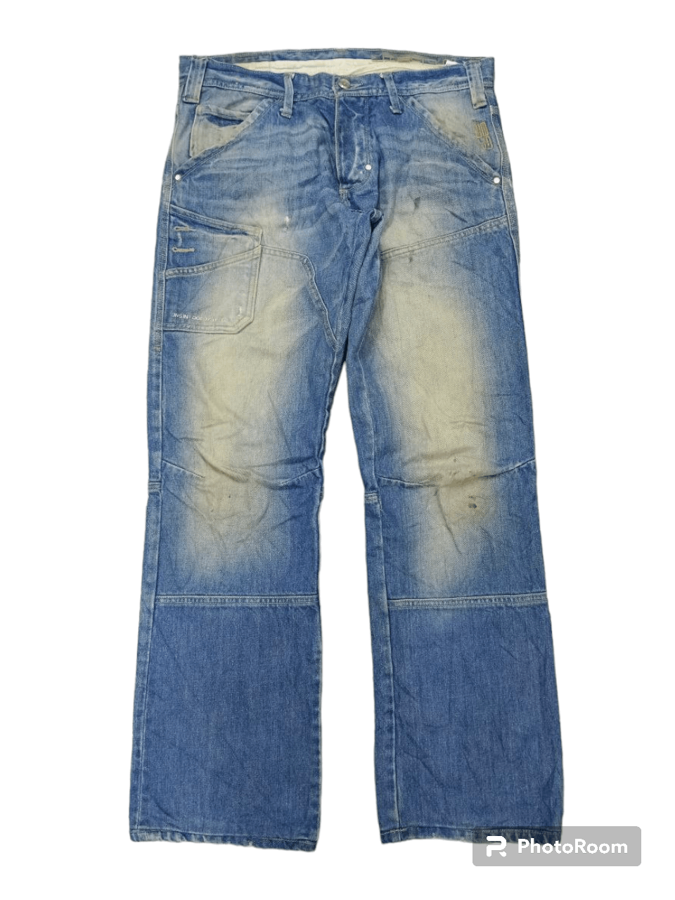 Image of Distressed Denim x Hype Sick Reconstructed J&j Denim Pants in Blue Distressed, Men's (Size 33)