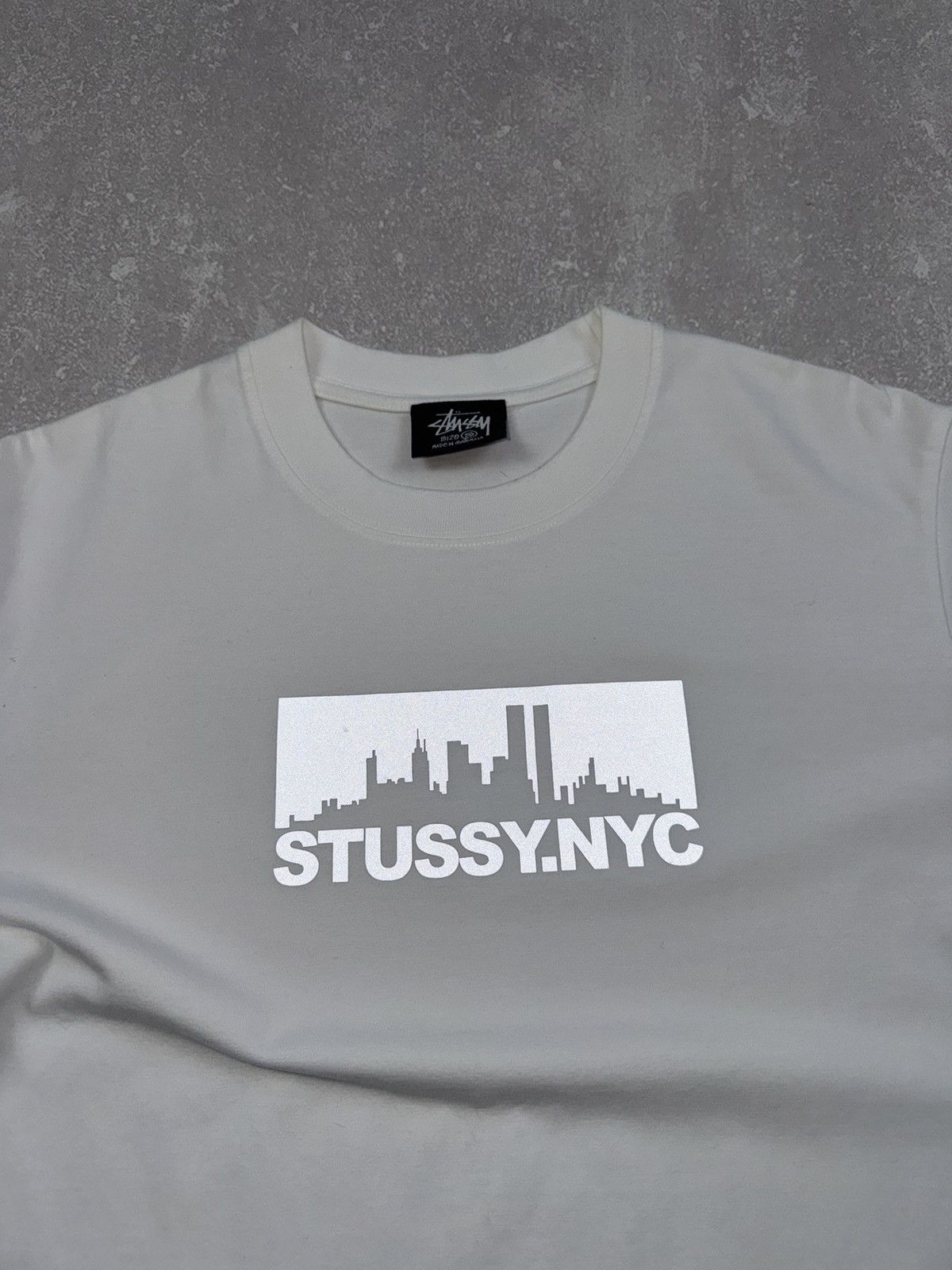 Stussy Vintage Stussy New York NYC Reflective Box Logo White Shirt Size US S / EU 44-46 / 1 - 7 Thumbnail