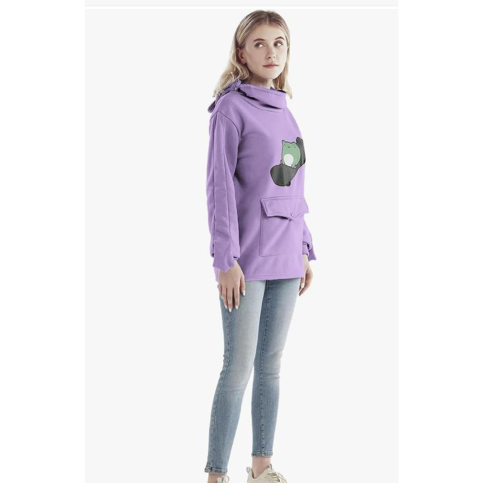 The Unbranded Brand Frog Hoodie Oversized Graphic HoodiPullover SIZE XL Size XL / US 12-14 / IT 48-50 - 6 Thumbnail