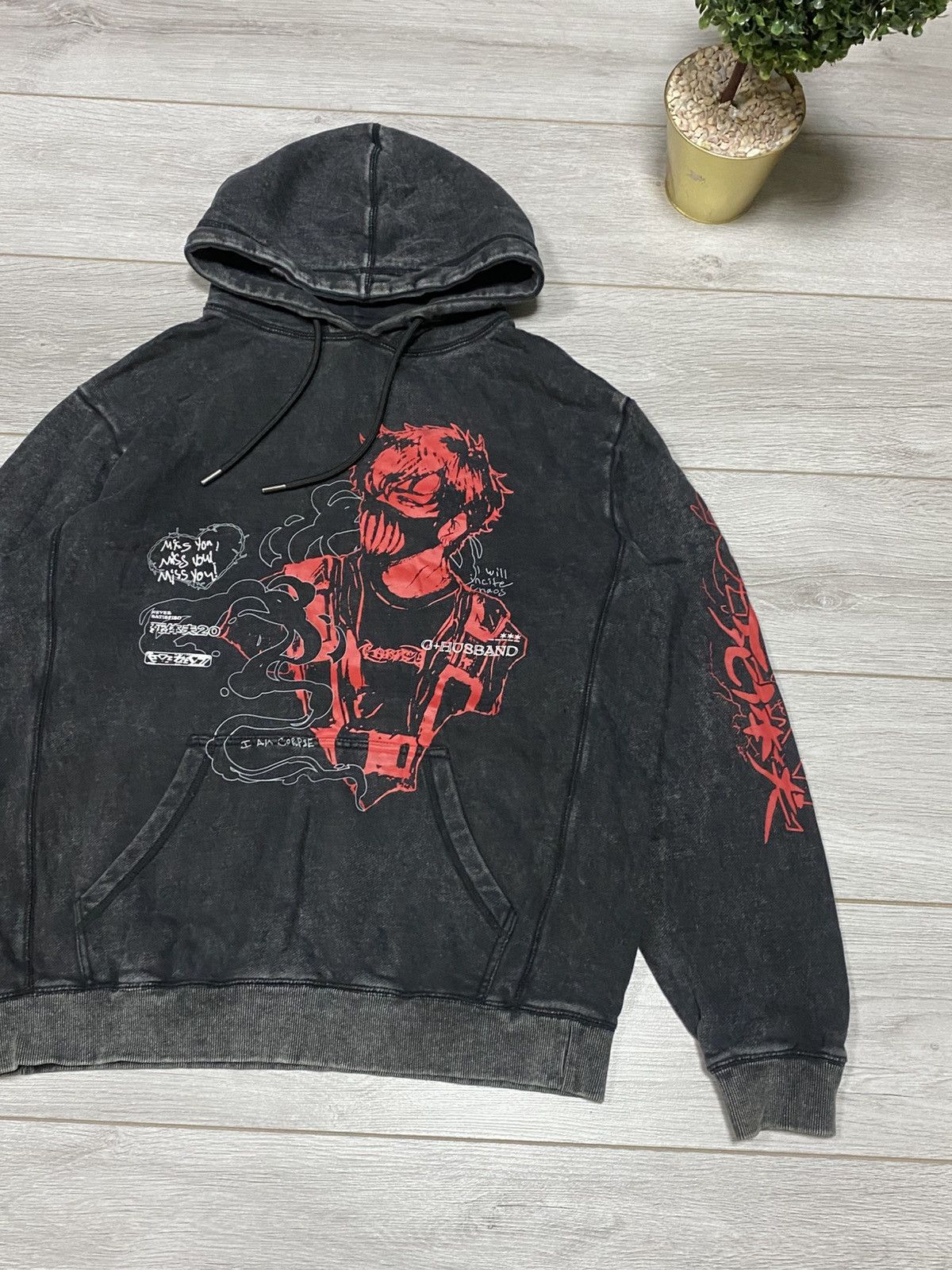Vintage VINTAGE Corpse Husband Hoodie Anime Acid Graphic Print Size US M / EU 48-50 / 2 - 3 Thumbnail