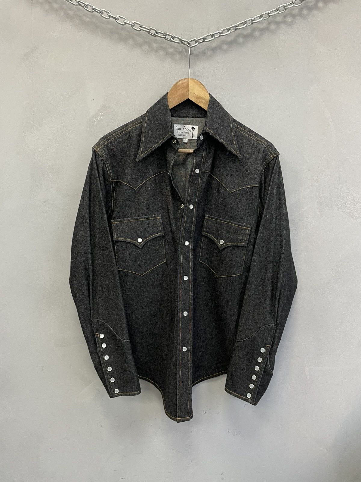 Western Rise Cad Zoots vintage denim shirt western style hype 90s Size US S / EU 44-46 / 1 - 1 Thumbnail