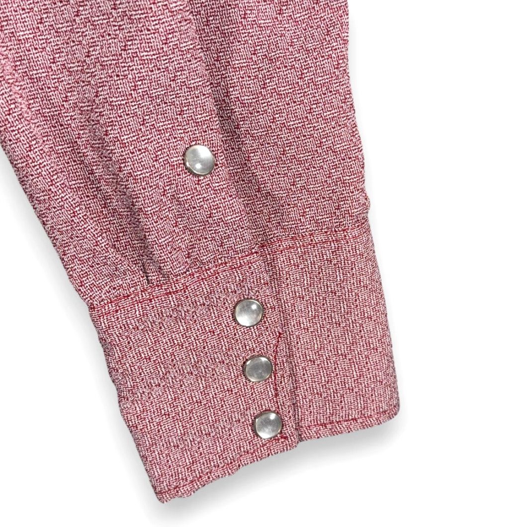 Vintage VINTAGE Western Shirt Adult MEDIUM Red Heather Rose Cowboy Rodeo Pearl Snap 70s Size US M / EU 48-50 / 2 - 6 Thumbnail