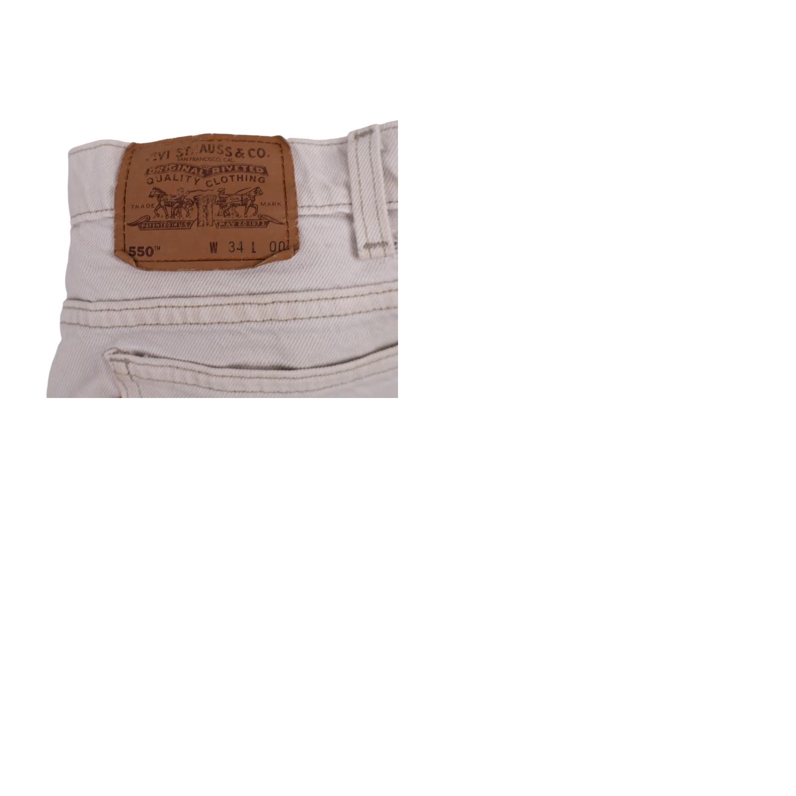 Levi's VINTAGE Levi's 550 Orange Tab Denim Shorts Jeans Shorts Mens 34 Tan 9/10 Regular 34x9 Size US 34 / EU 50 - 10 Thumbnail