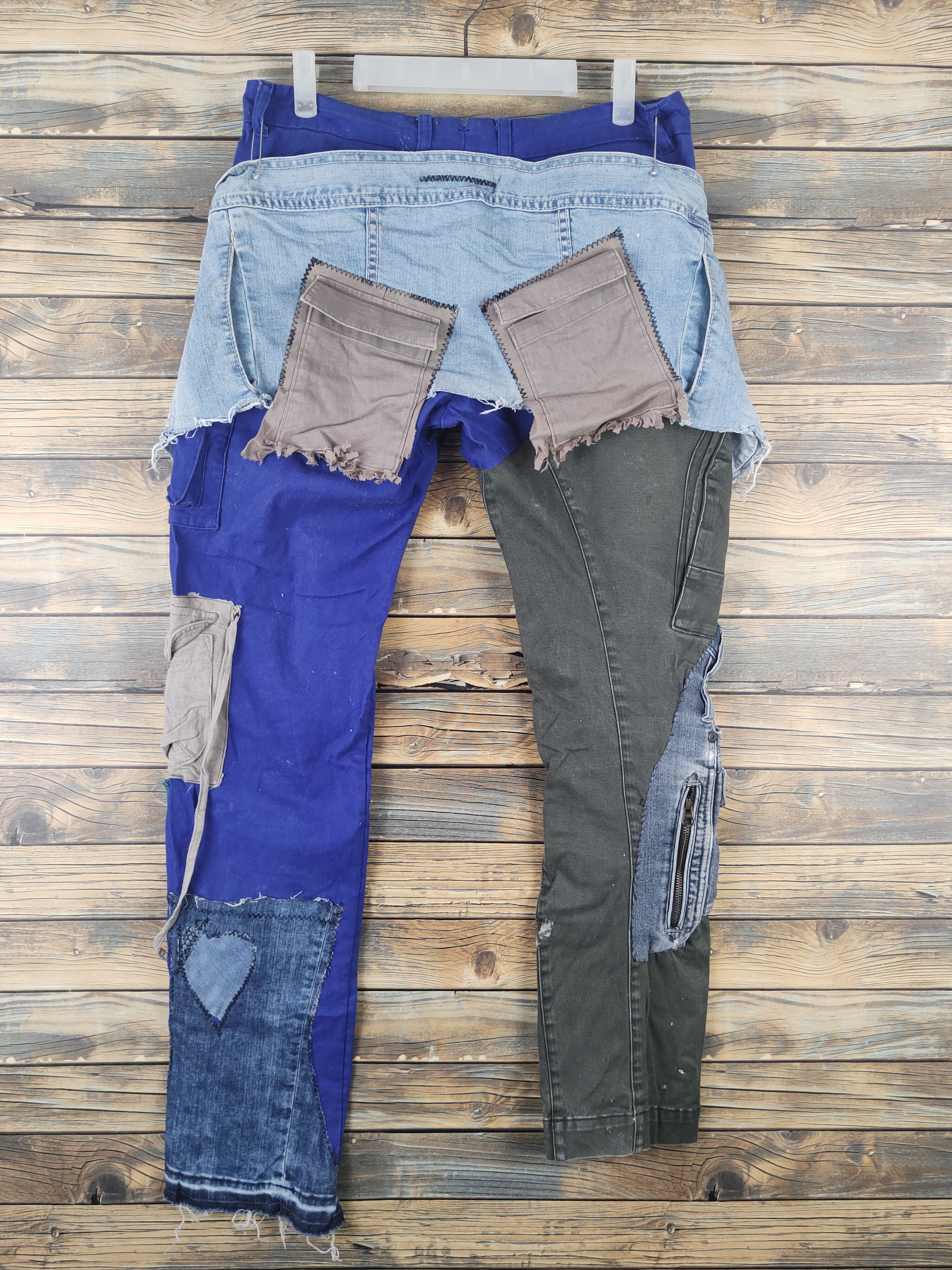 Japanese Brand DL Shop TK custom patchwork rework reconstruct Pants #46-026 Size US 31 - 9 Thumbnail