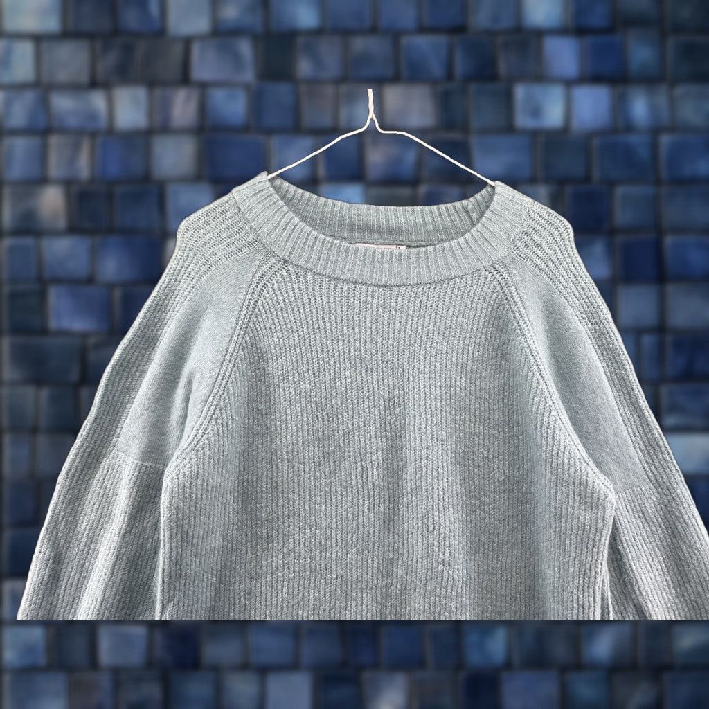 Vintage STACCATO Sweater Shirt Womens Ribbed Knit Soft Acrylic Pullover Size L Blue 90s ITA Fair Isle Crew Neck Vtg? Size L / US 10 / IT 46 - 1 Thumbnail
