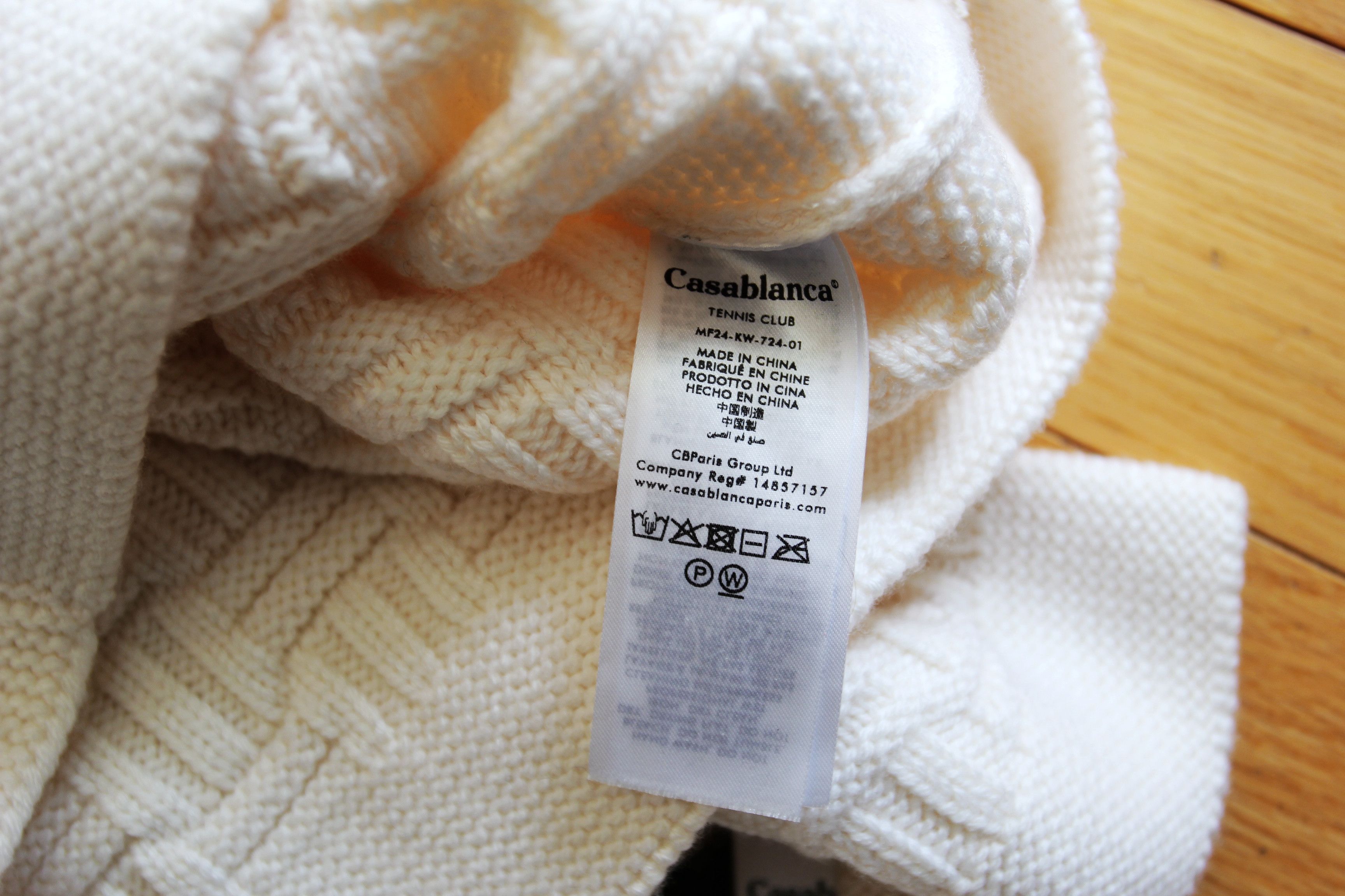 Casablanca BNWT AW24 CASABLANCA MERINO WOOL COLUMN STITCH CARDIGAN XL Size US XL / EU 56 / 4 - 10 Thumbnail