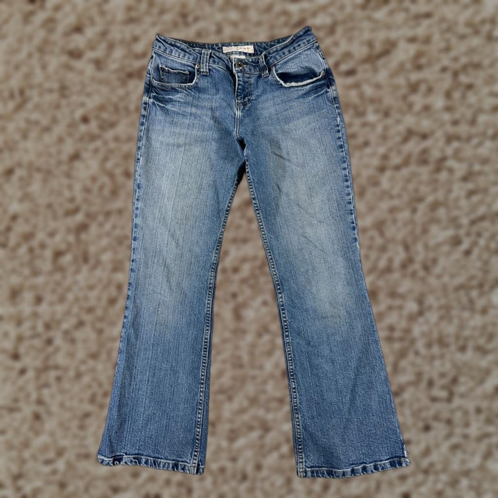 Vintage Maurices Jeans Women 5 Blue Denim Bootcut Cotton Blend Slim Stretch Inseam 27 in Black Label? Size 27" / US 4 / IT 40 - 1 Thumbnail
