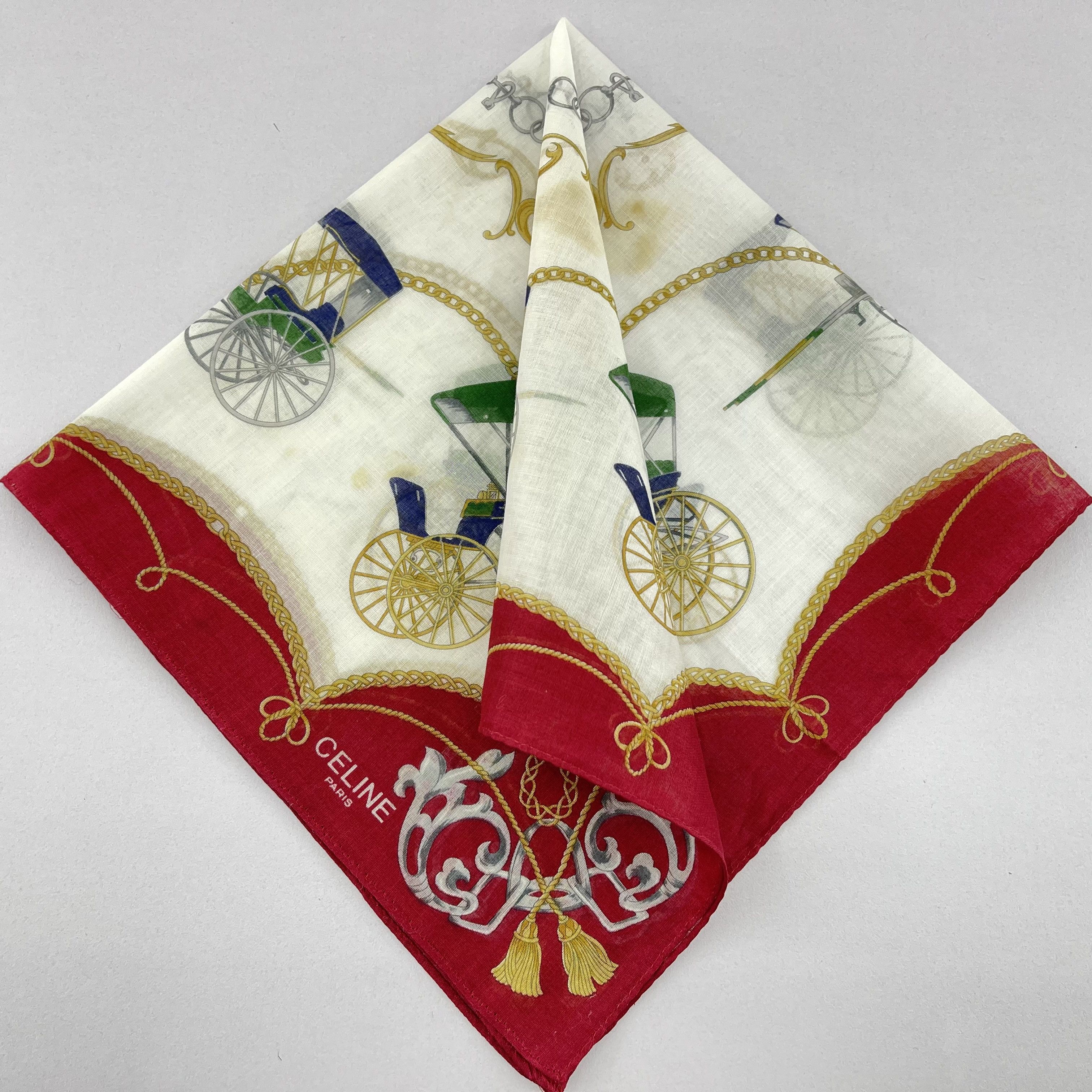 Celine × Vintage Celine Handkerchief/Neckerchief/Bandana-KD3257 Size ONE SIZE - 1 Thumbnail