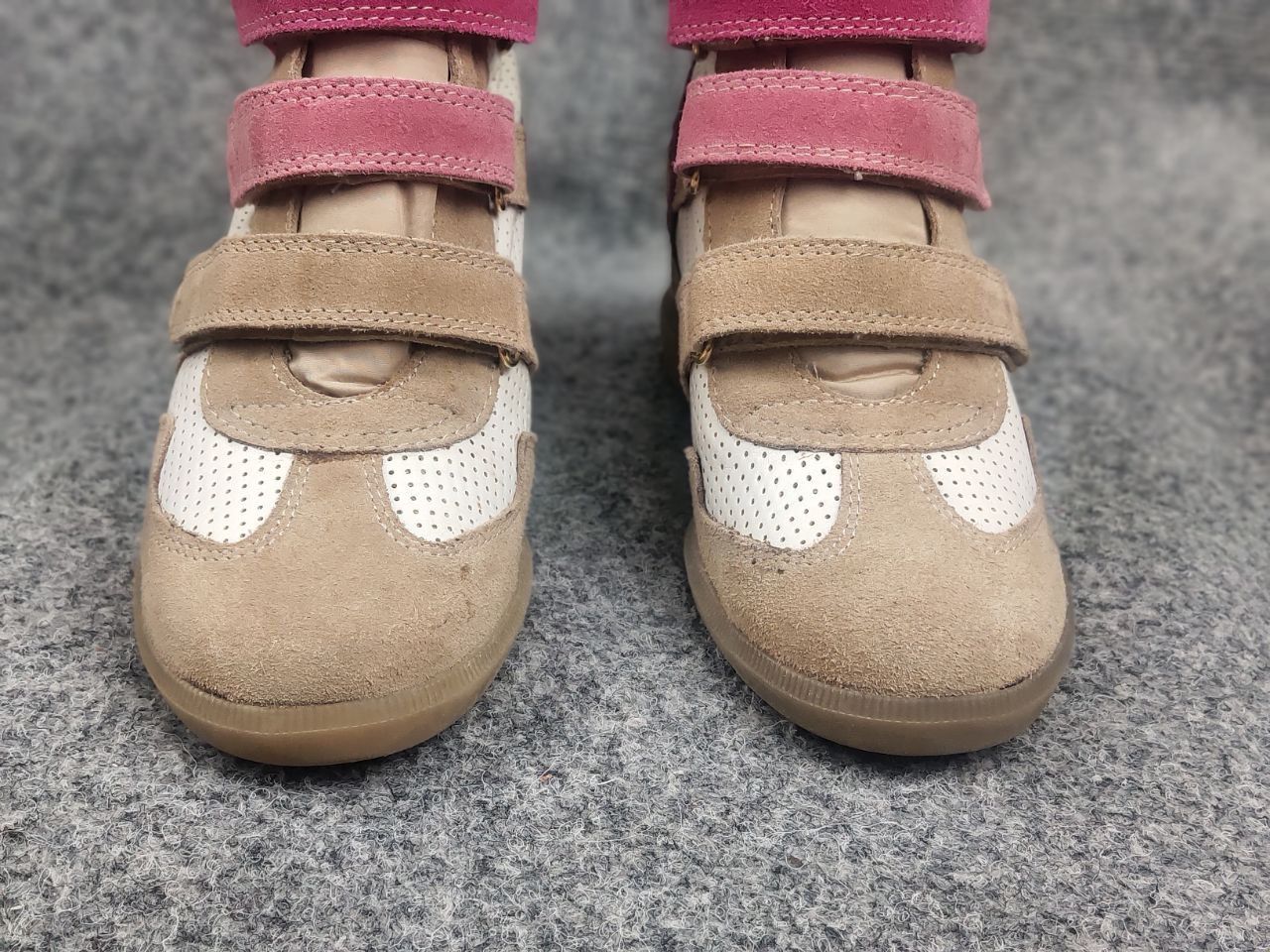 If Six Was Nine Vintage isabel marant Style wedge sneakers suede Velcro Y2K Size US 8 / IT 38 - 8 Thumbnail