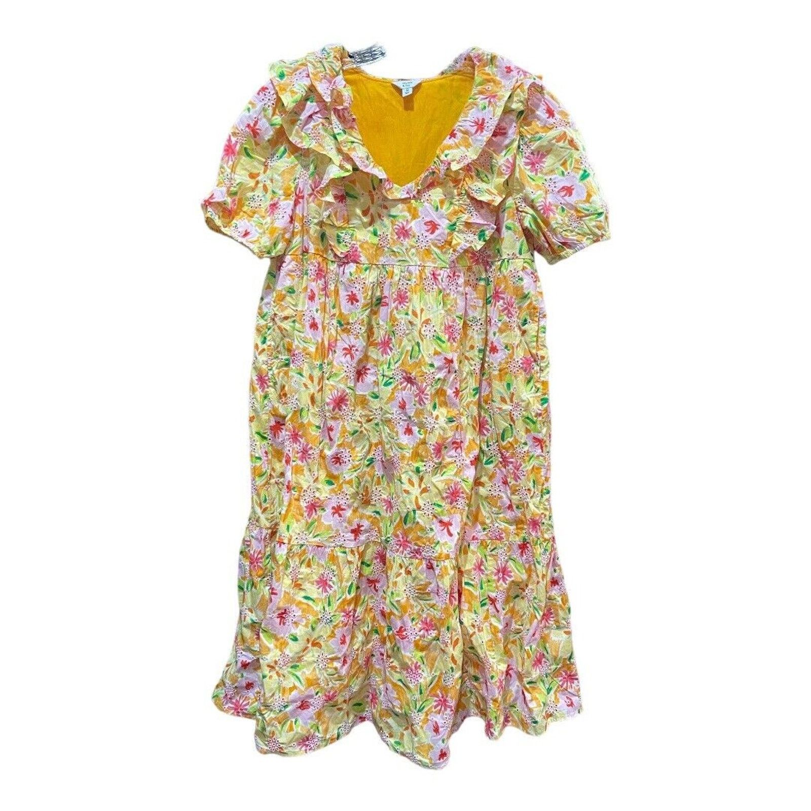 Other Crown & Ivy Women's Short Puff Sleeve Maxi Dress Size M / US 6-8 / IT 42-44 - 2 Thumbnail