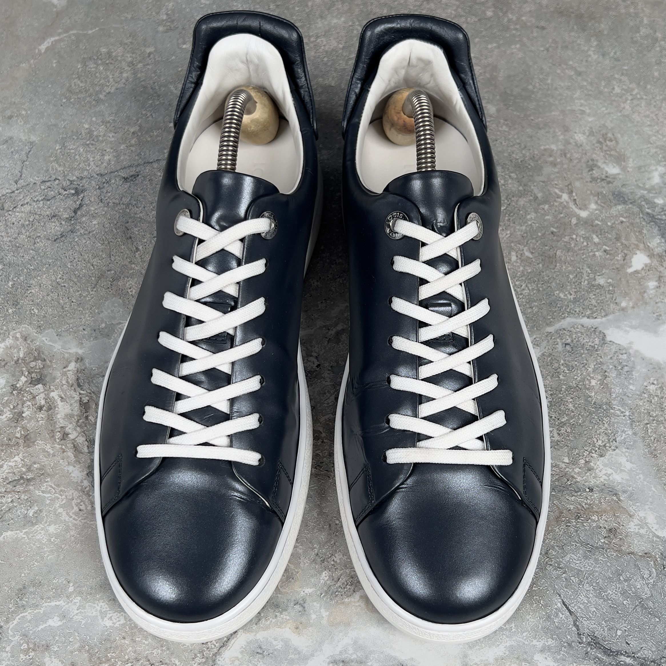 Louis Vuitton Frontrow Low Sneakers Dark Gray Silver Leather Size US 8 / EU 41 - 5 Thumbnail