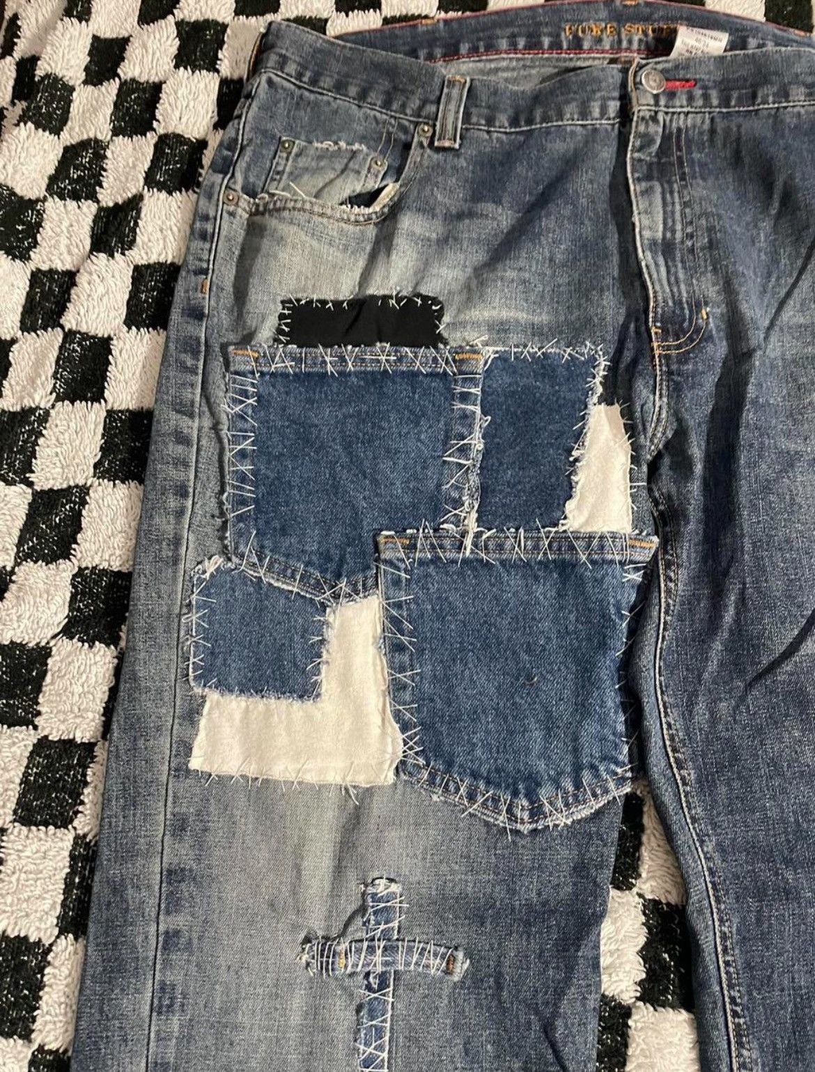 Other Pure Stuff Vintage Jeans with patches Size US 40 / EU 56 - 3 Thumbnail
