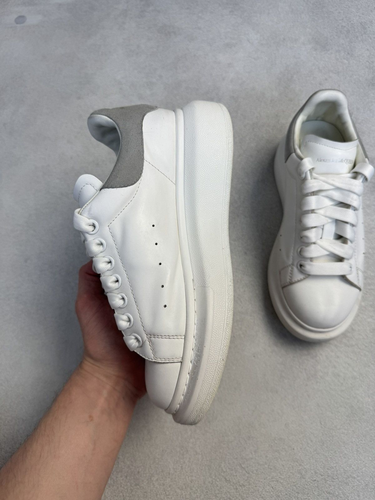 Alexander McQueen Alexander McQueen Oversized Leather Sneakers White size37 Size US 6.5 / IT 36.5 - 11 Thumbnail