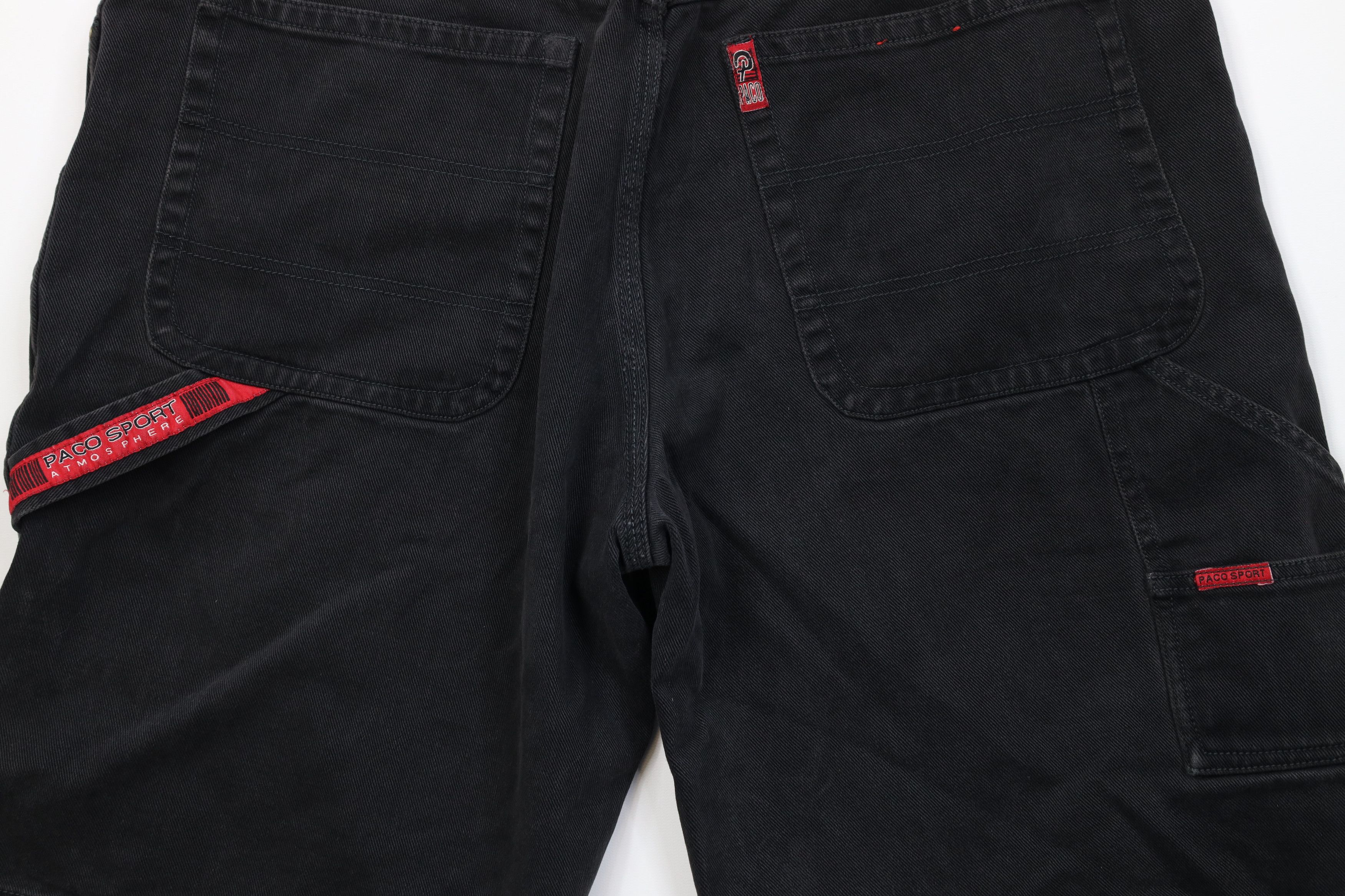 Vintage Vintage 90s Y2K Paco Sports Fit Denim Jean Shorts Black Size US 38 / EU 54 - 12 Thumbnail