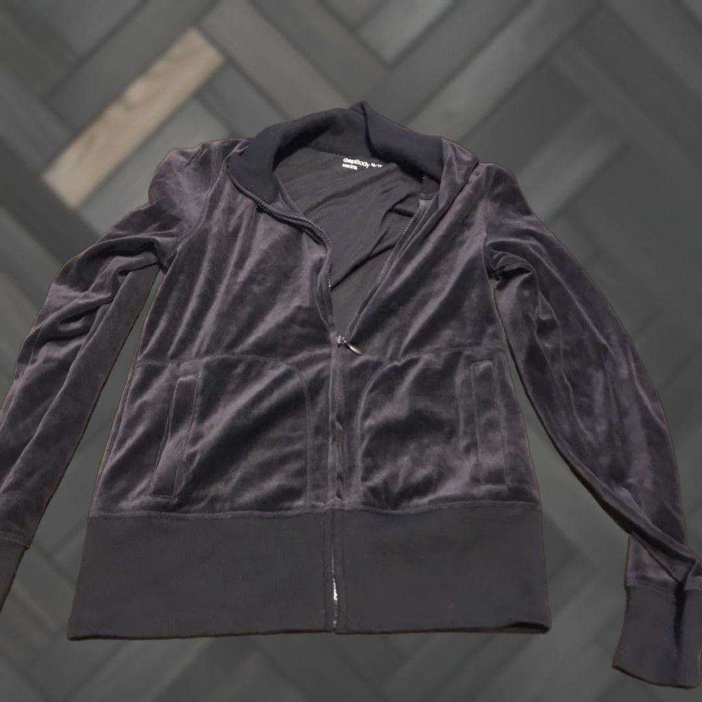 Vintage VINTAGE? Gap Body Jacket Womens XS Black Velour Cotton Blend Jacket? Size XS / US 0-2 / IT 36-38 - 1 Thumbnail