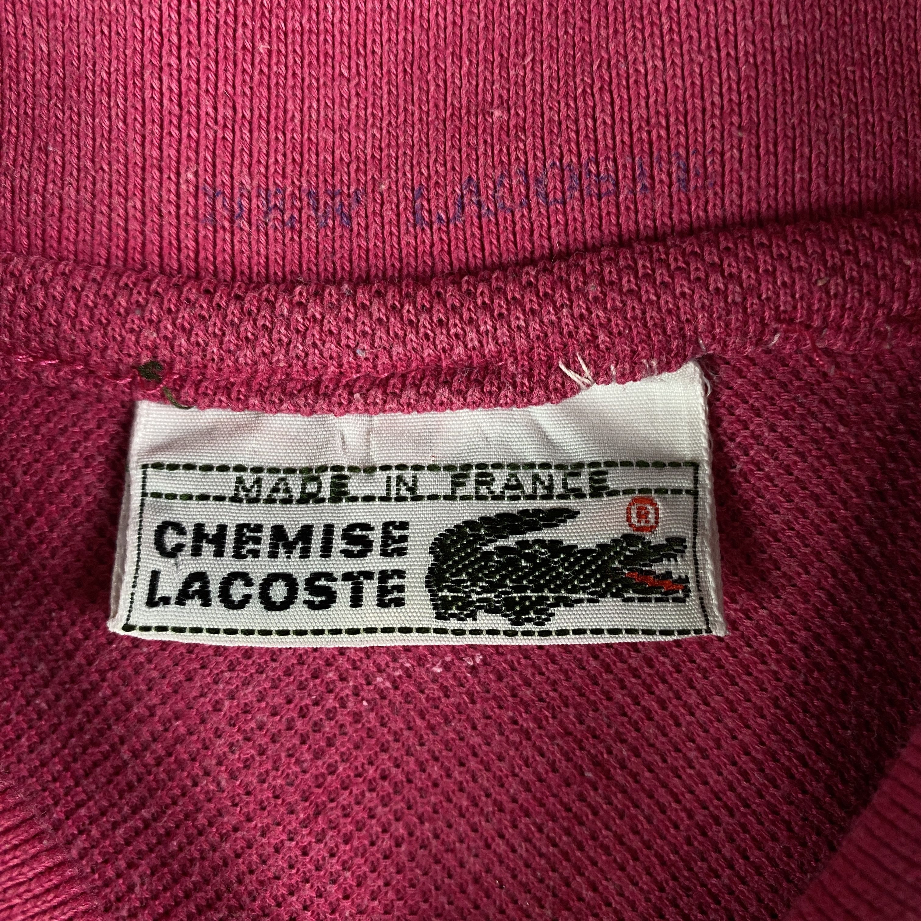 Lacoste × Vintage Men’s Polo T-Shirt Lacoste Chemise Vintage Size S-M Pink Size US S / EU 44-46 / 1 - 4 Thumbnail