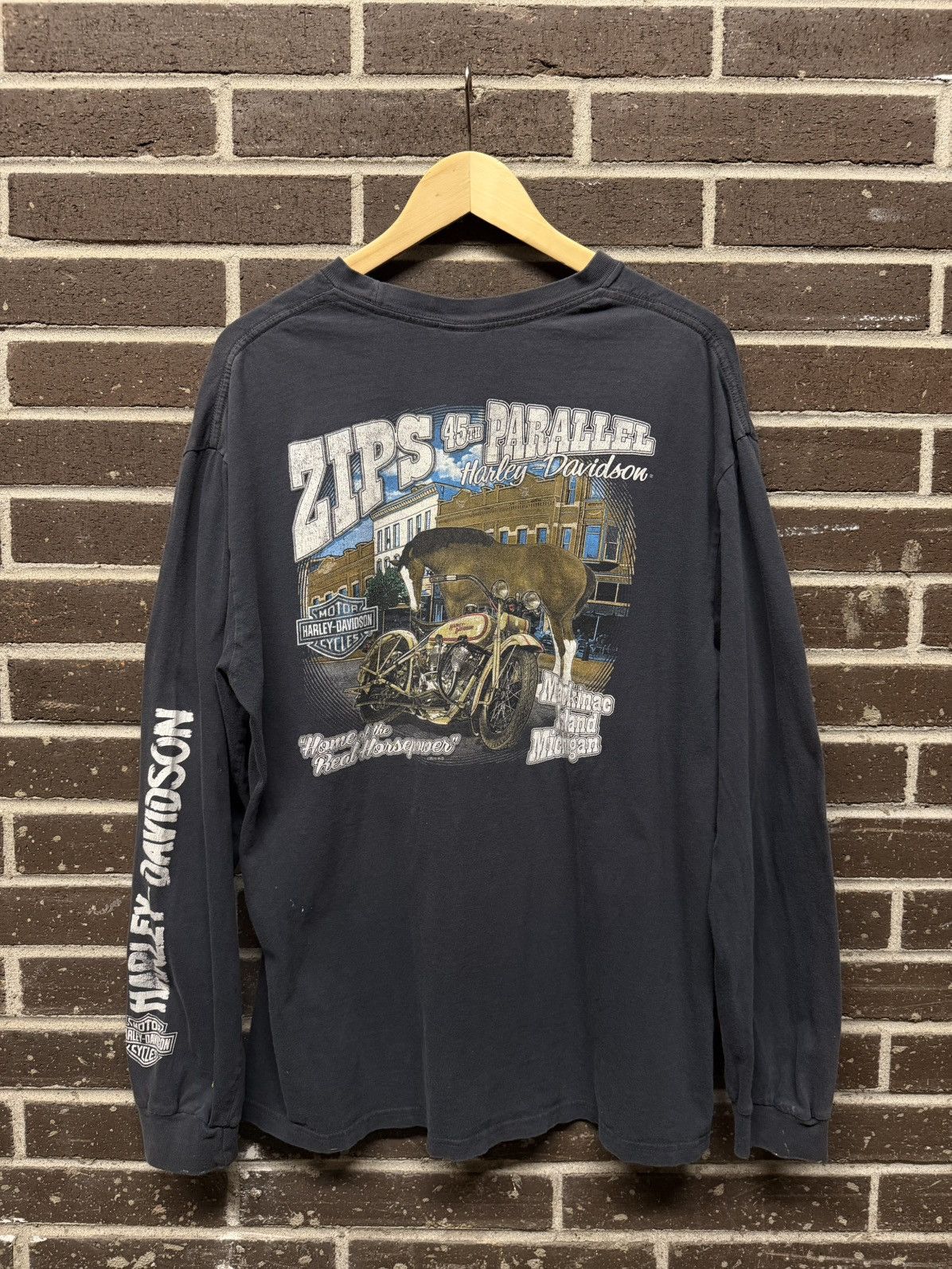 Vintage Thrashed (2014) Harley Tee Size US L / EU 52-54 / 3 - 5 Thumbnail