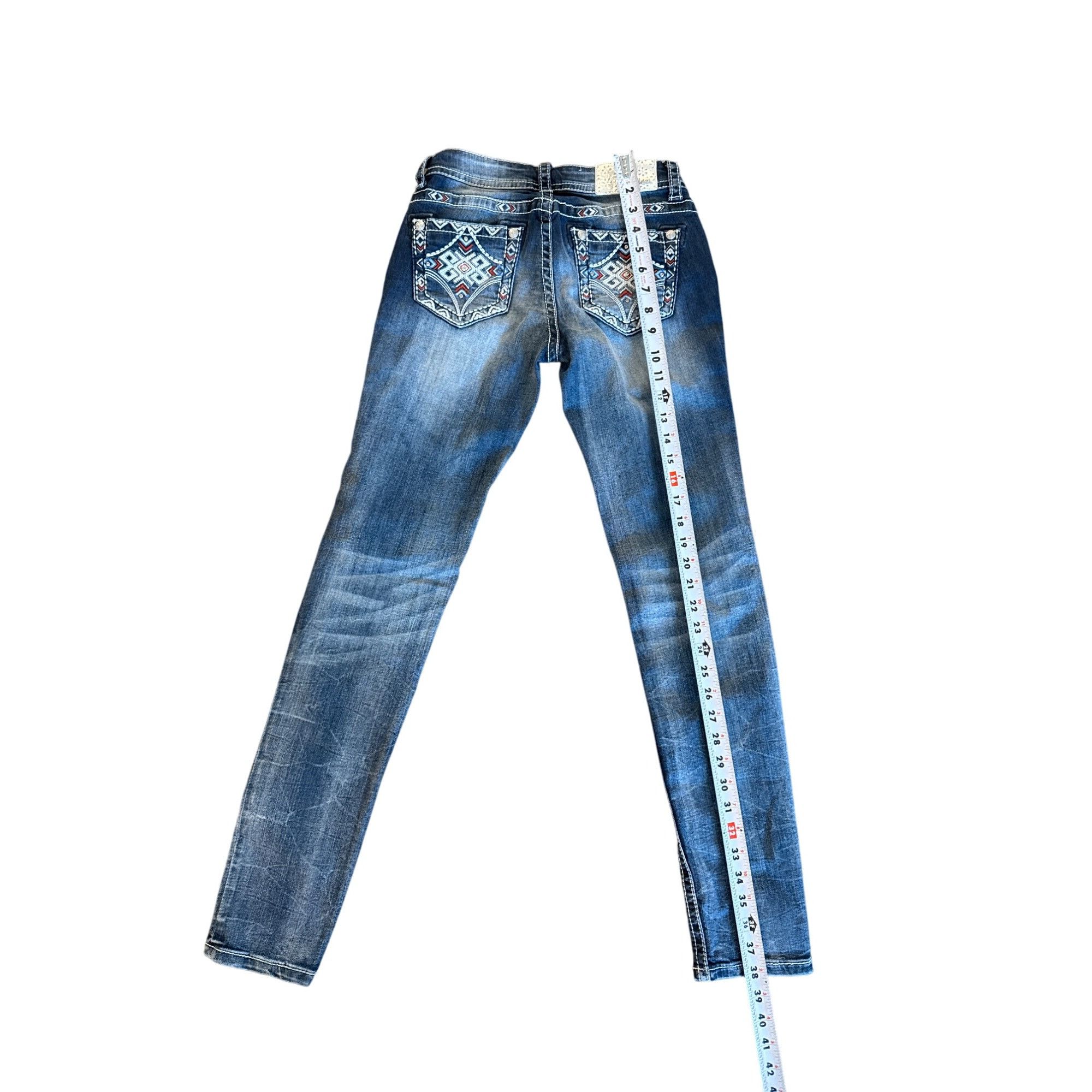 Designer Grace Jeans Womens Skinny Fit Embroidered Denim Size 25 Size 25" / US 0 / IT 36 - 4 Thumbnail