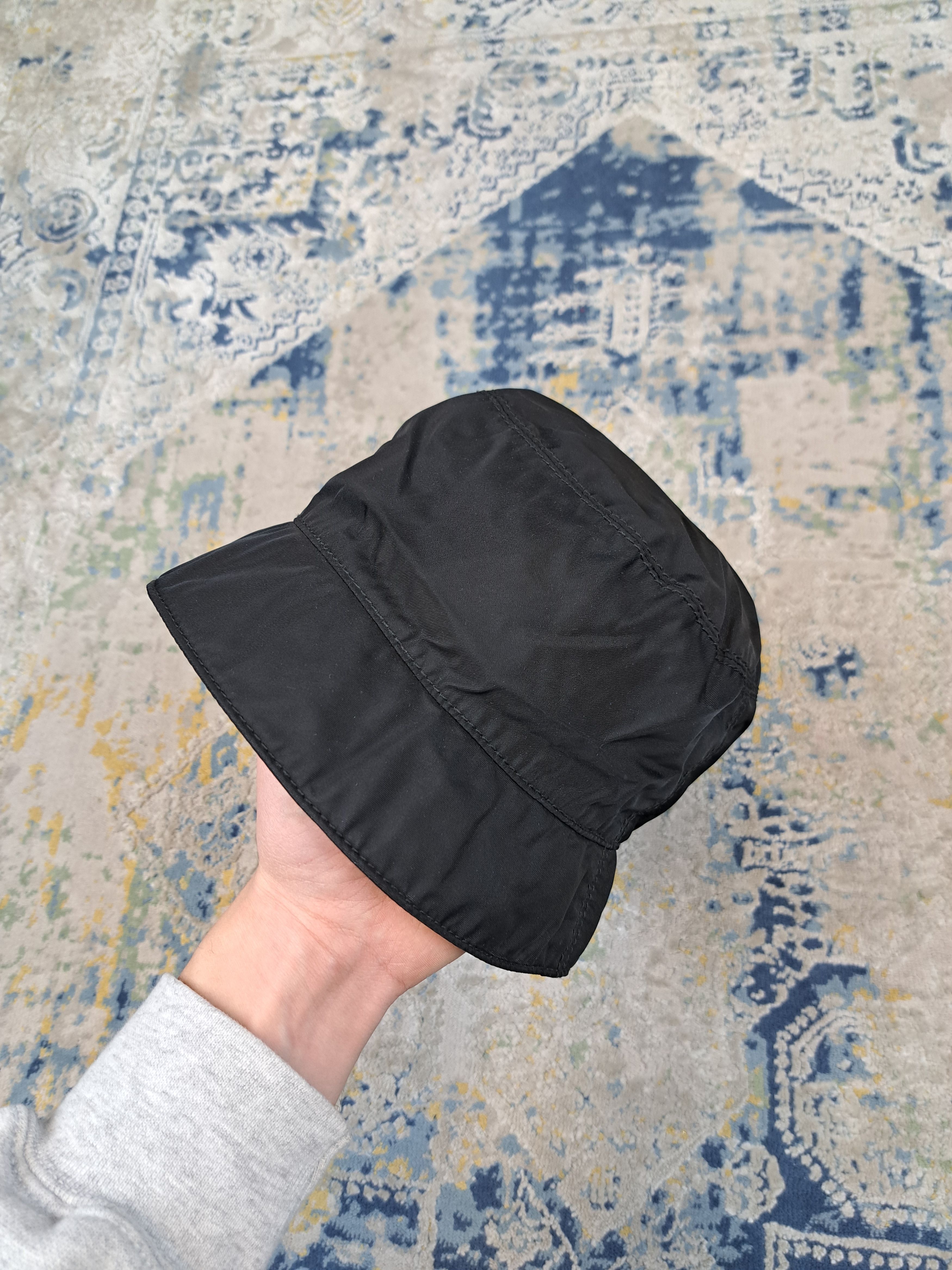 Prada Prada Triangle Logo Rhinestones Bucket Hat Very Rare Size M Size ONE SIZE - 3 Thumbnail