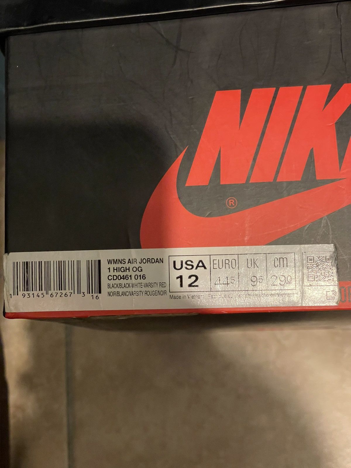 Jordan Brand WMNS AIR JORDAN 1 HIGH OG/ SATIN BLACK TOE Size US 10.5 / EU 43-44 - 7 Thumbnail