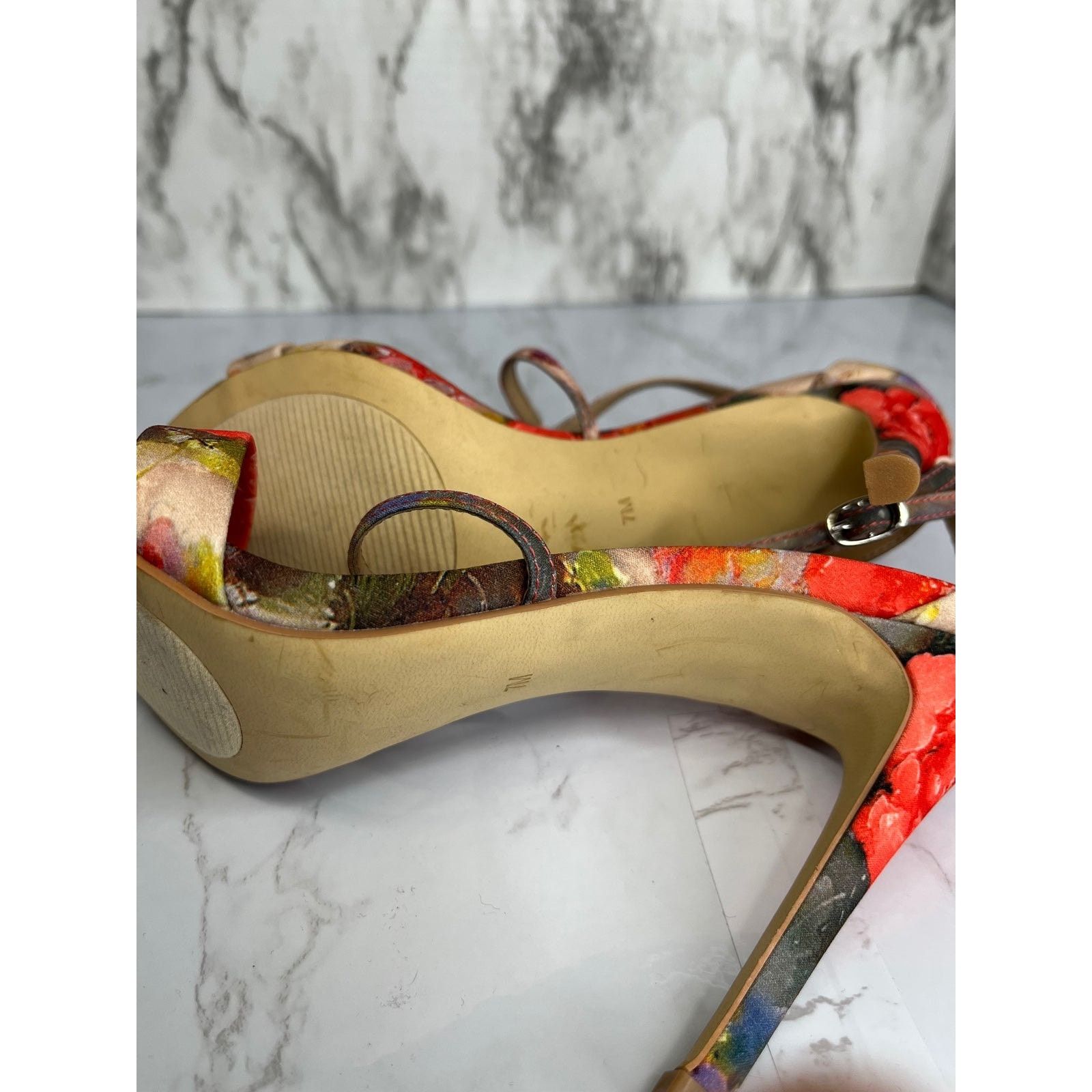 Steve Madden Steve Madden Floriaa Open Toe Floral Stiletto Size US 7 / IT 37 - 2 Thumbnail