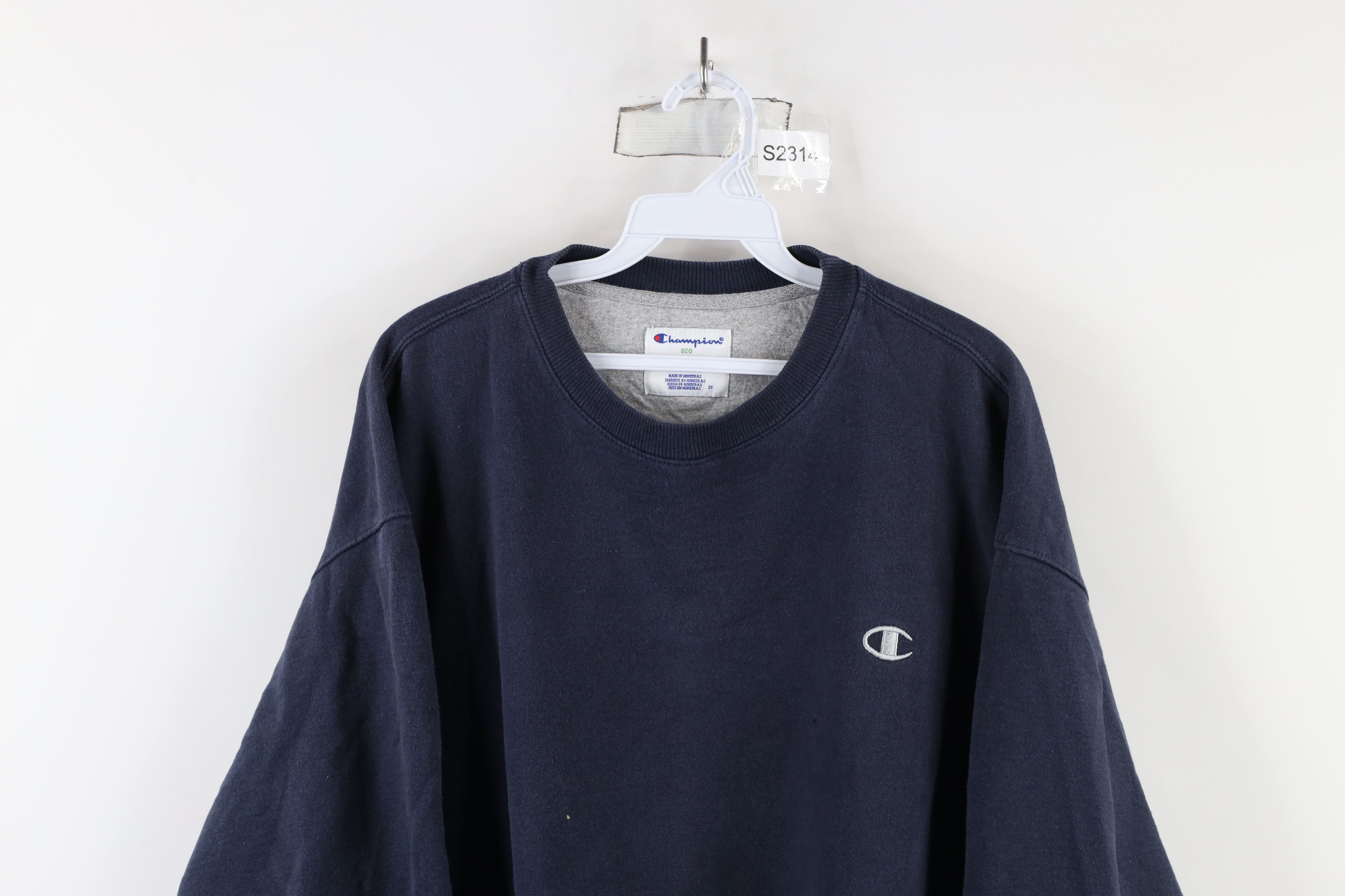 Champion × Vintage Vintage Champion Classic Logo Crewneck Sweatshirt Navy Blue Size US XL / EU 56 / 4 - 2 Thumbnail