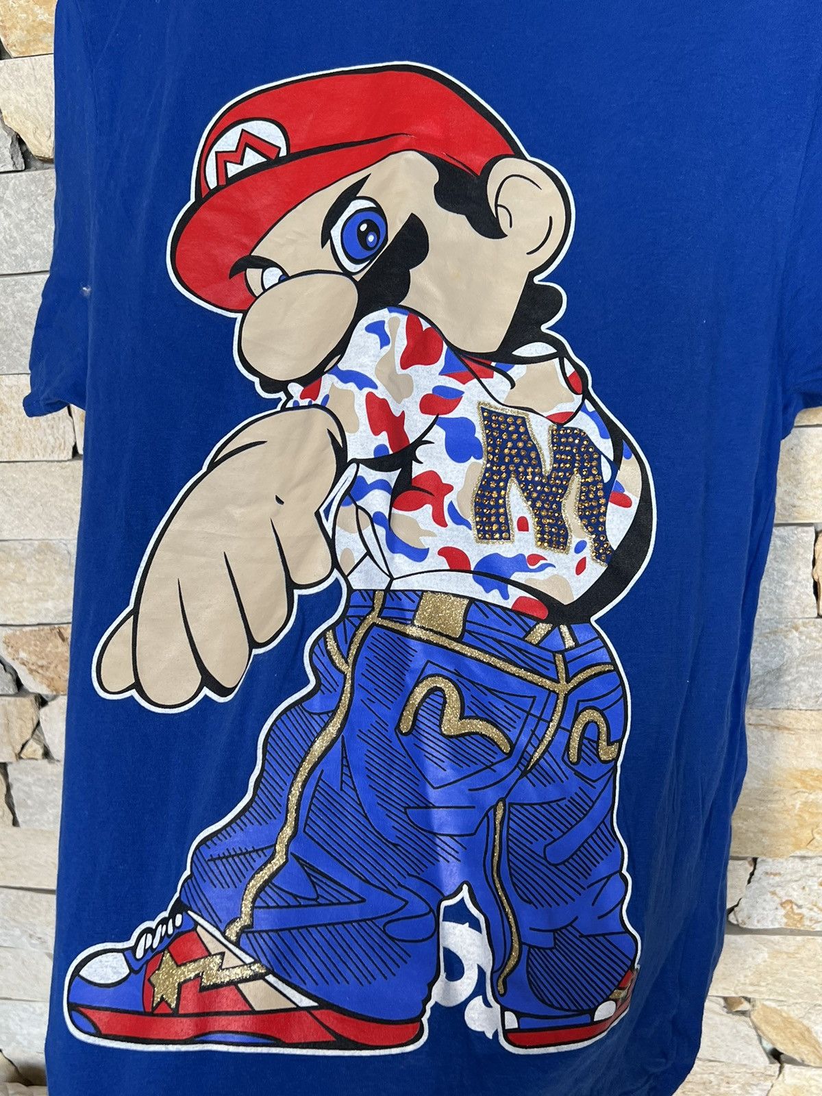 Vintage RARE🤑 Mario Vintage Bape Evisu Y2k Sk8 Big Logo T-Shirt Size US M / EU 48-50 / 2 - 2 Thumbnail