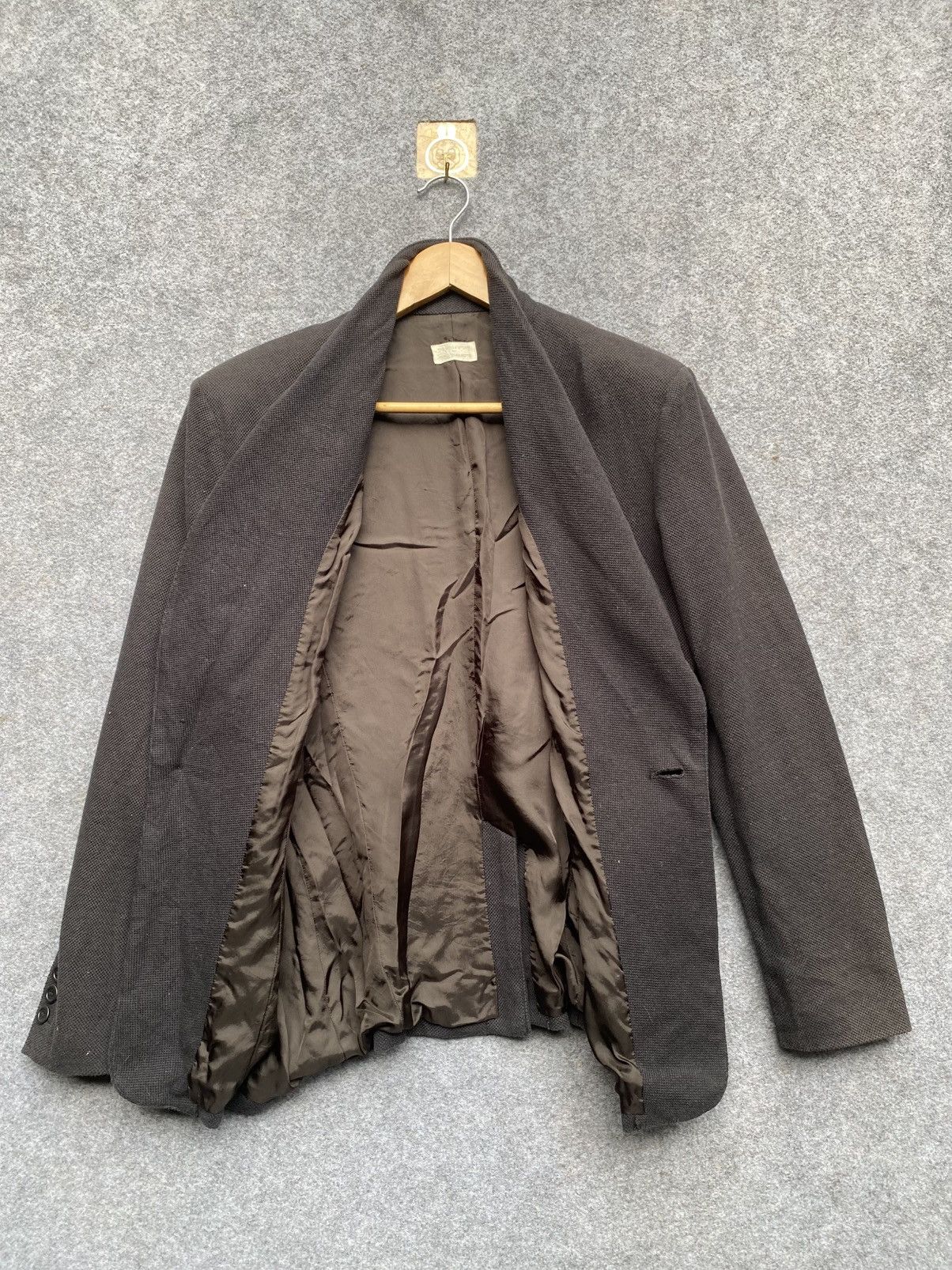 Yohji Yamamoto Yohji Yamamoto "The Ginza Story" Shawl Collar Knit Blazer Size S / US 4 / IT 40 - 6 Thumbnail