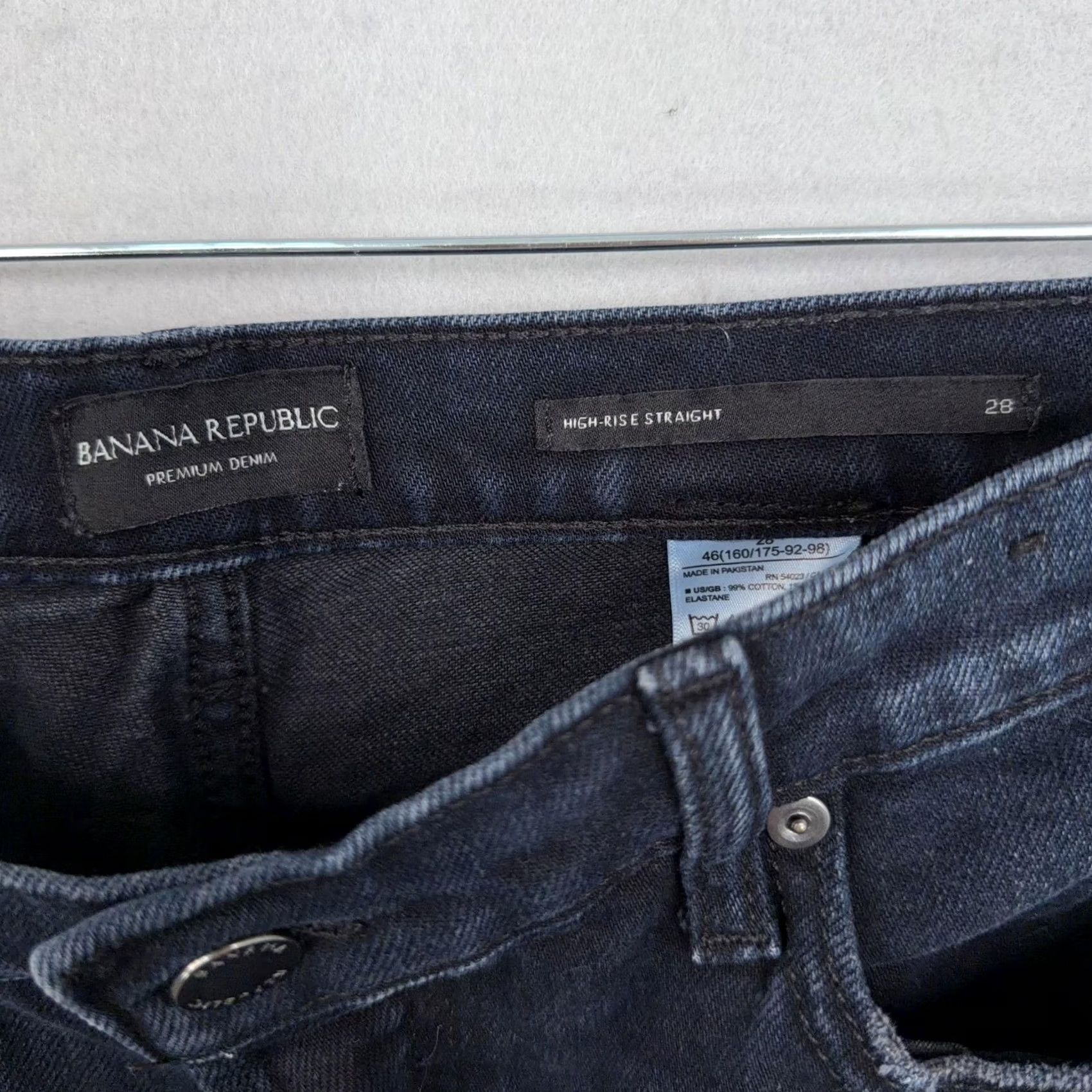 Banana Republic Banana Republic Jeans Womens 28 Blue Dark Wash High Rise Straight Crop Raw Hem Denim Cotton Blend Stretch Distressed 90s City Preppy Womens Size 28" / US 6 / IT 42 - 5 Thumbnail
