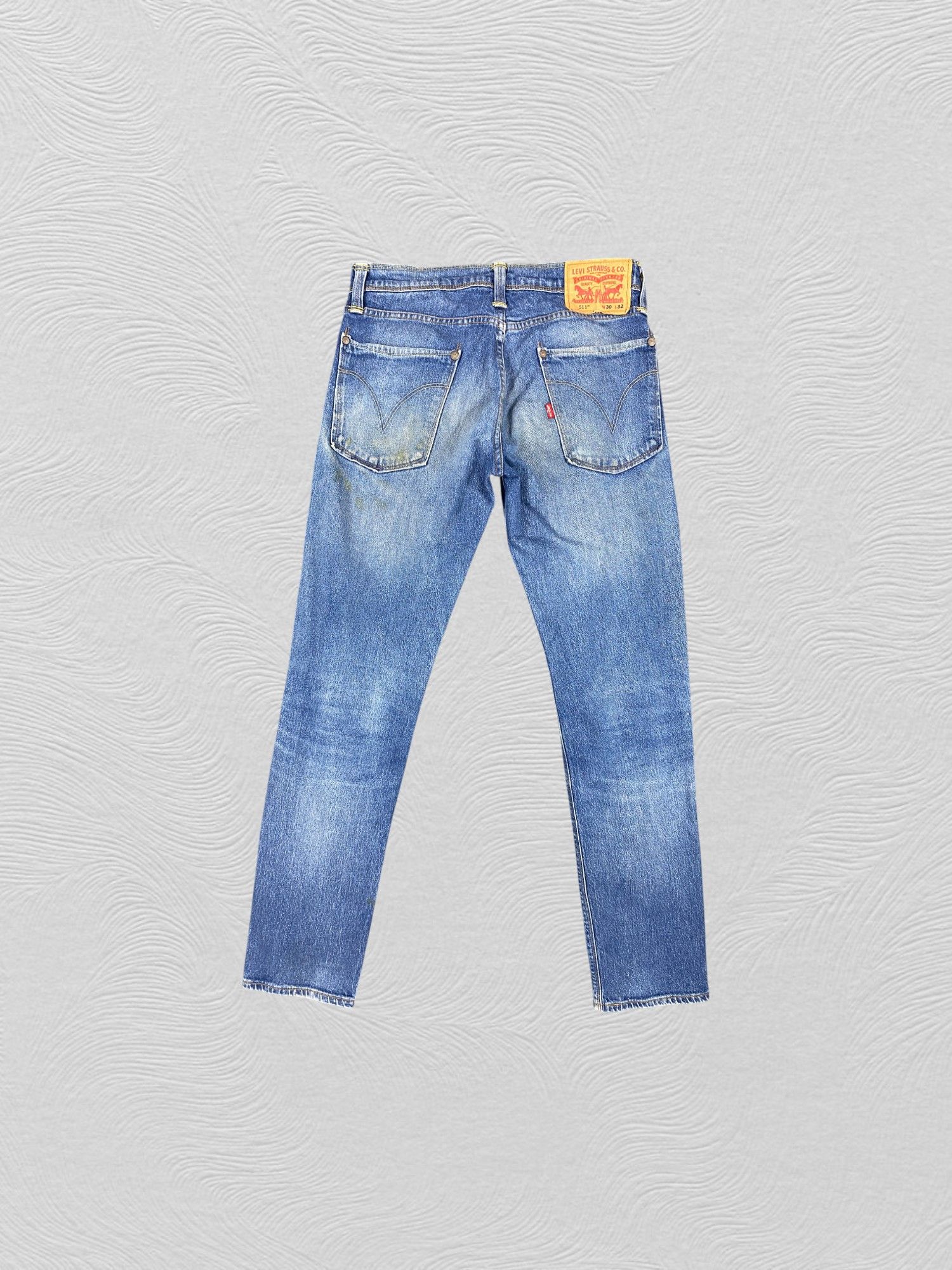 Levi's Blue Distressed Levi's 511 Jeans 30x31 Denim -SJ185 Size US 30 / EU 46 - 2 Thumbnail