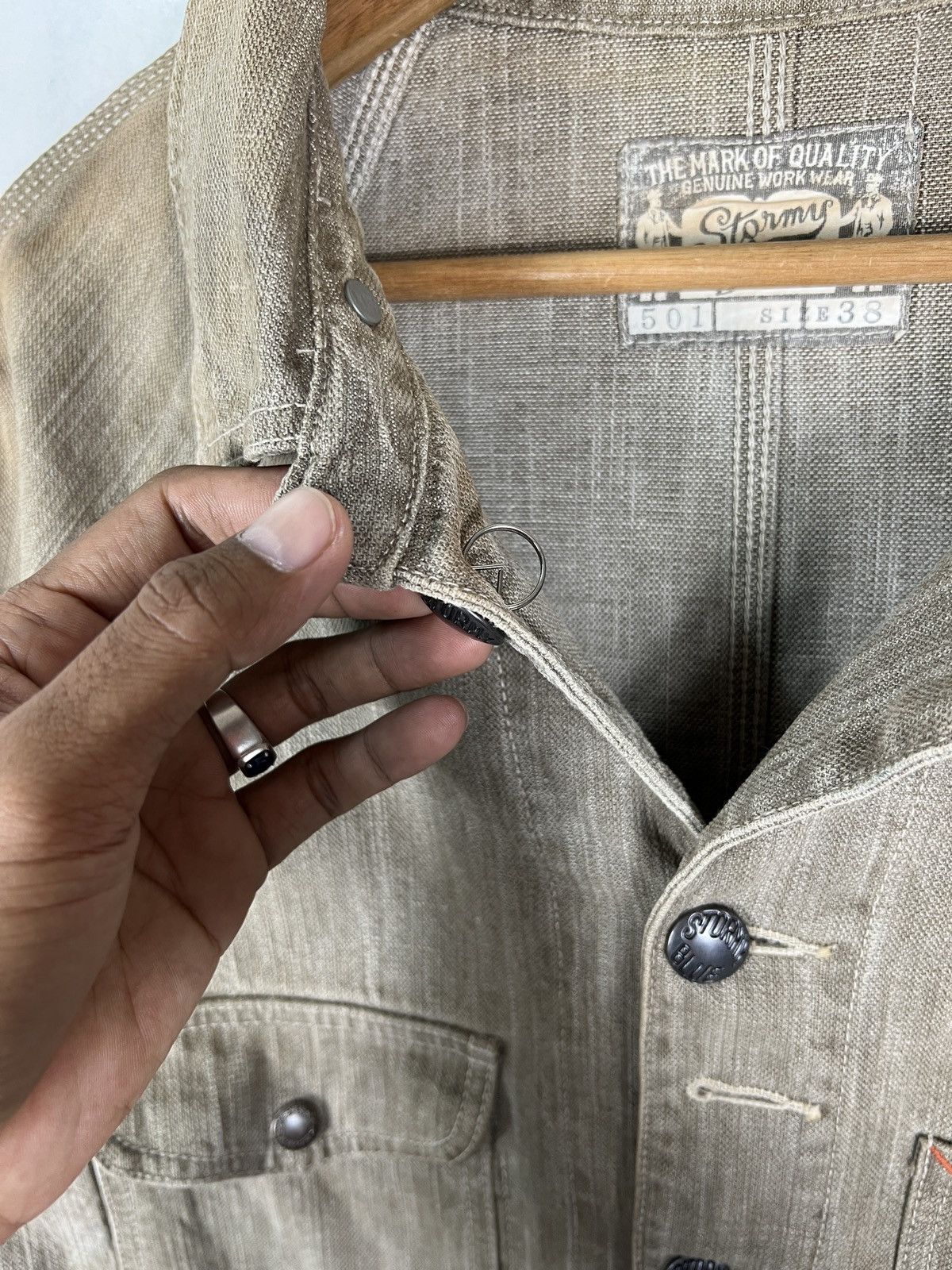 Kapital 🔥 STORMY BLUE by PHERROWS CHORE JACKET MADE IN JAPAN Size US M / EU 48-50 / 2 - 16 Thumbnail